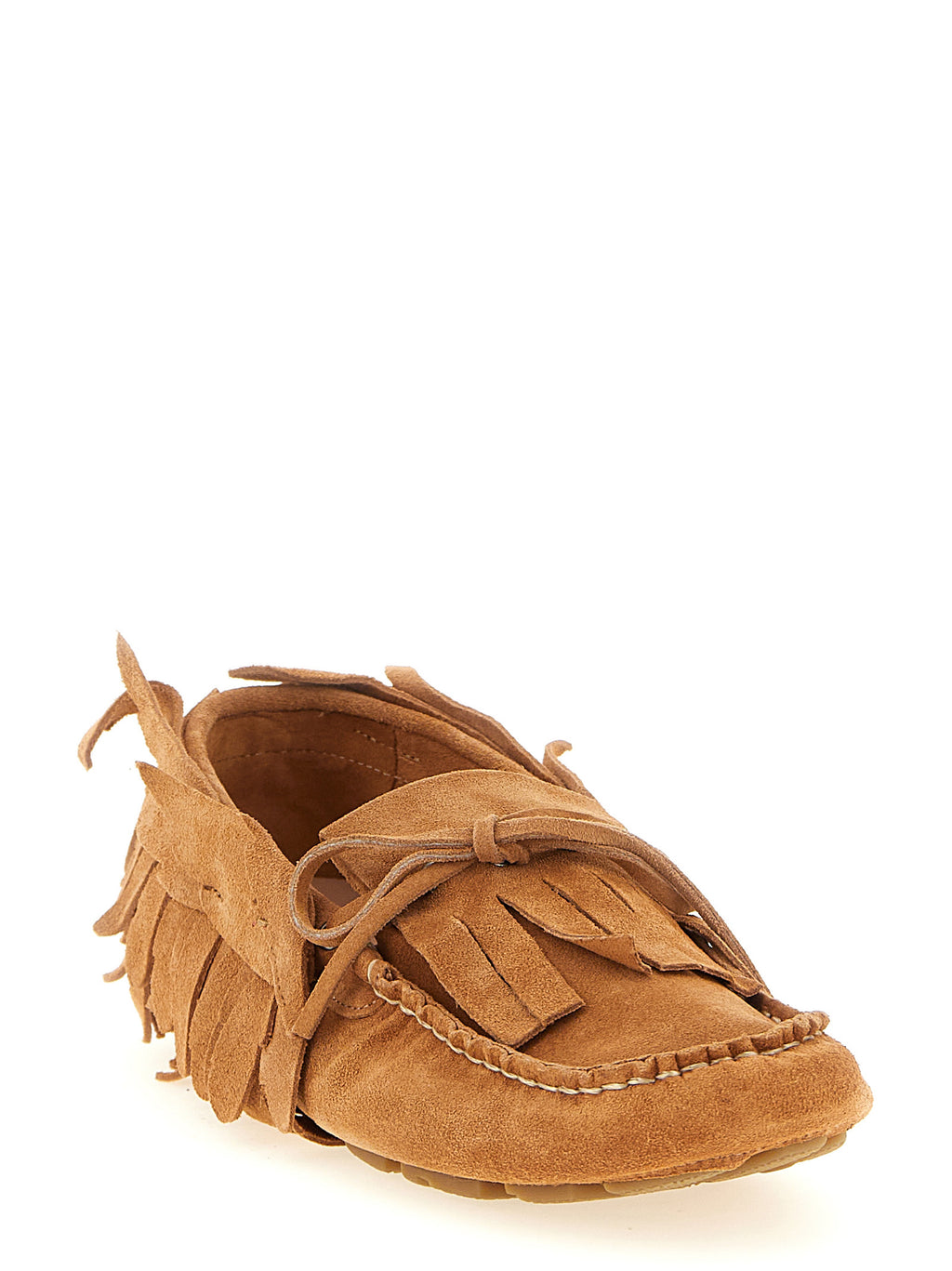 Alberta Ferretti Brown Calfskin Slip-On Loafers