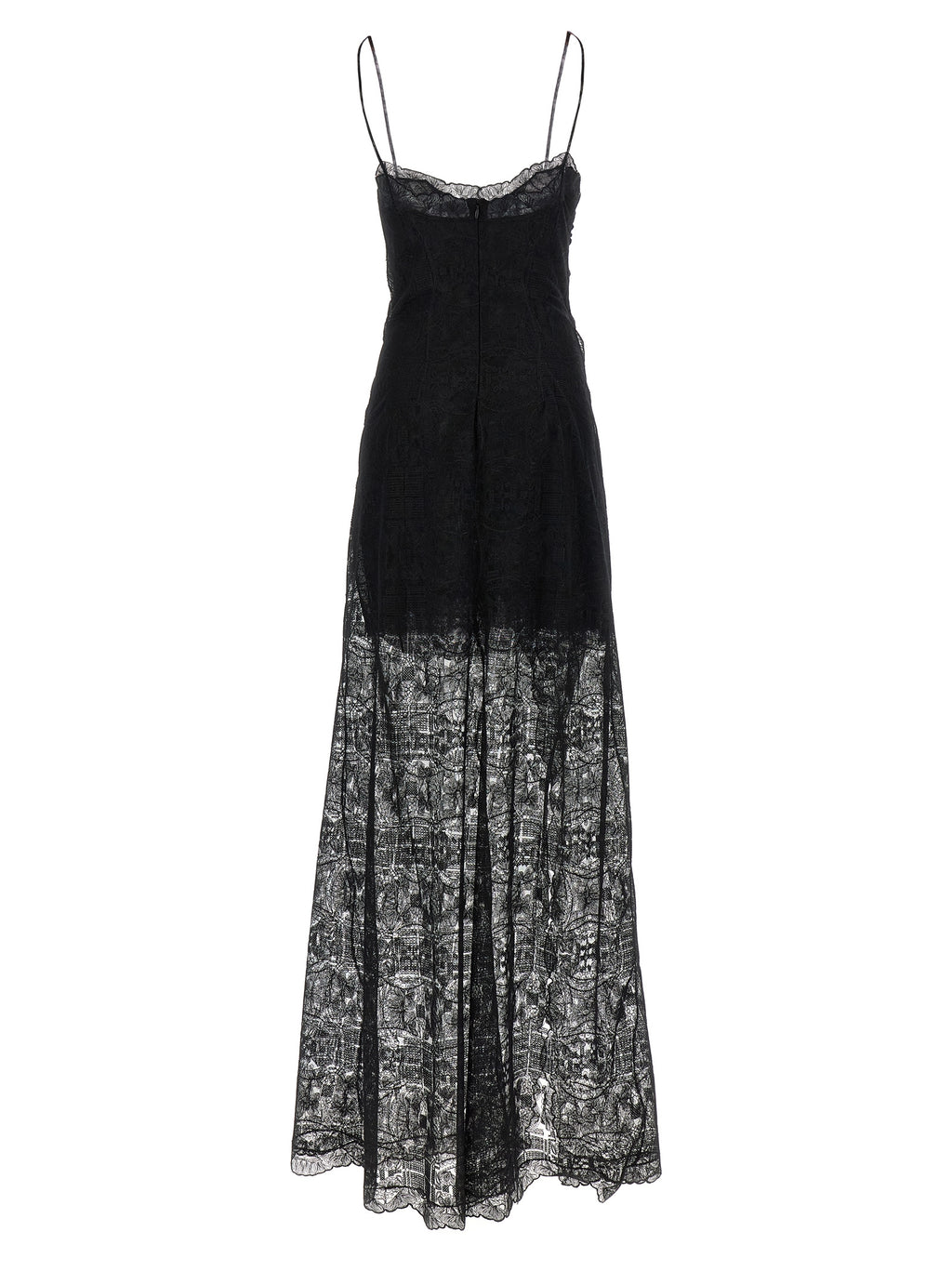Ermanno Scervino Black Polyester Long Dress