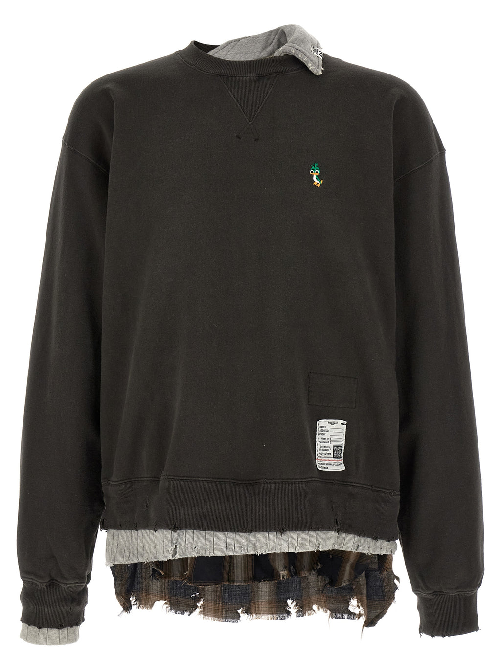Maison Mihara Yasuhiro Black Cotton Sweatshirt