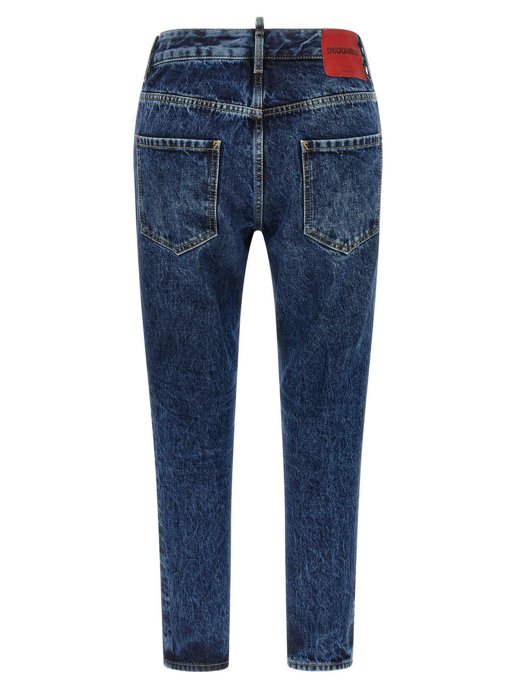Dsquared² Blue Cotton Straight-Leg Jeans