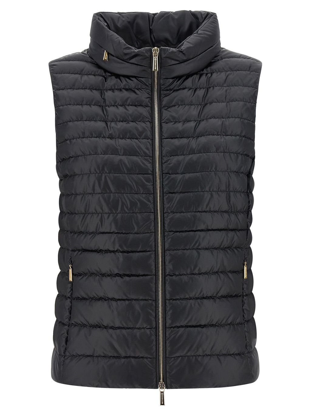 MooRER Black Polyester Sleeveless Jacket