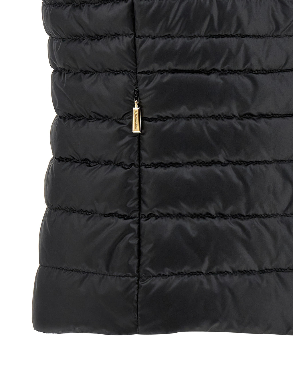 MooRER Black Polyester Sleeveless Jacket