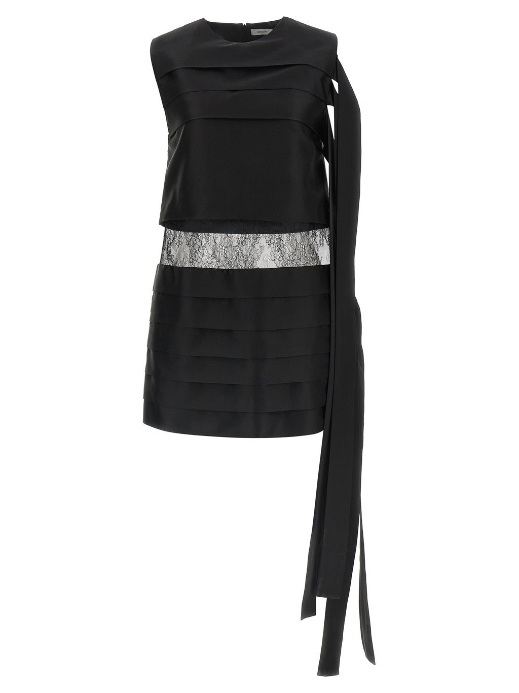 Ferragamo Black Silk Short Dress