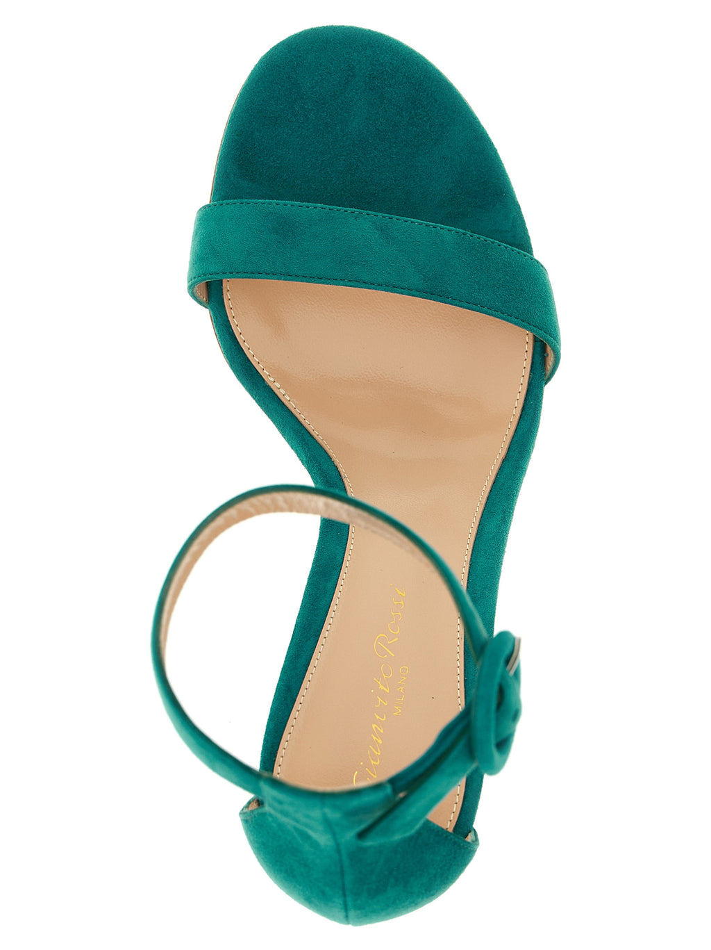 Gianvito Rossi Bicolor Suede Leather Stiletto Heel Sandals