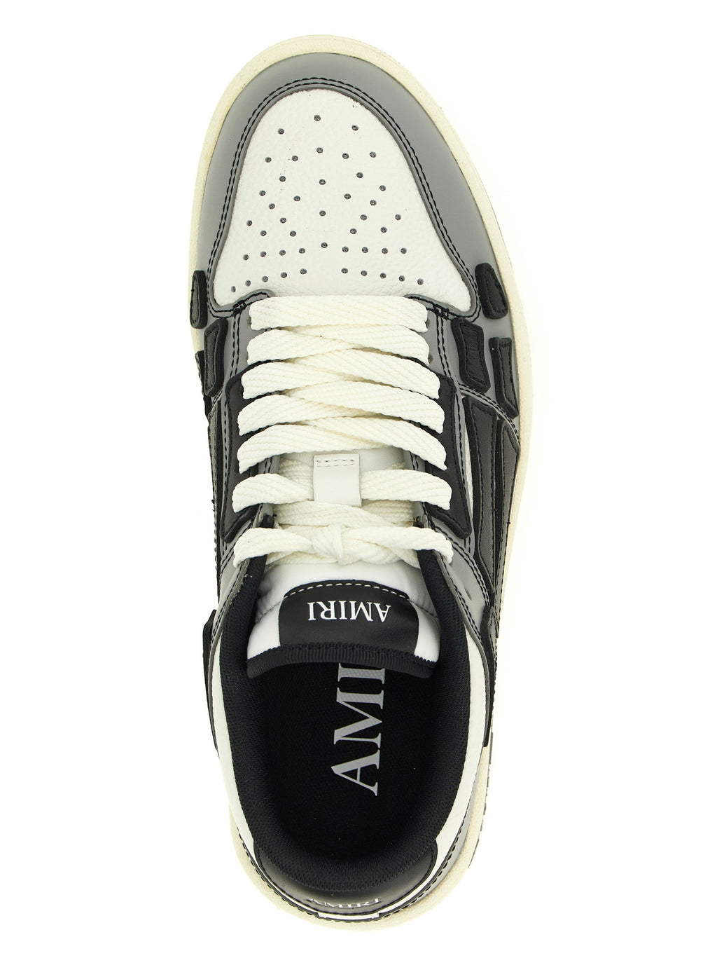 Amiri Gray Cowhide Low Top Sneakers