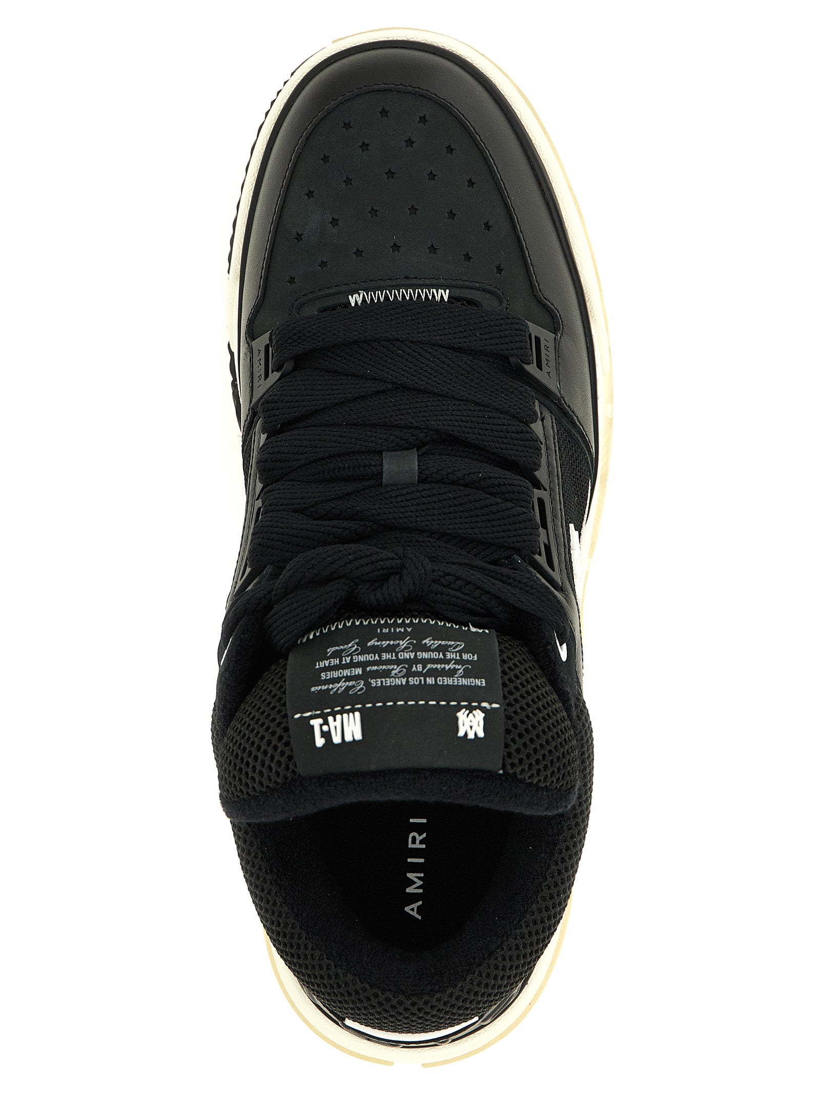 Amiri Black Calfskin Athletic Sneakers