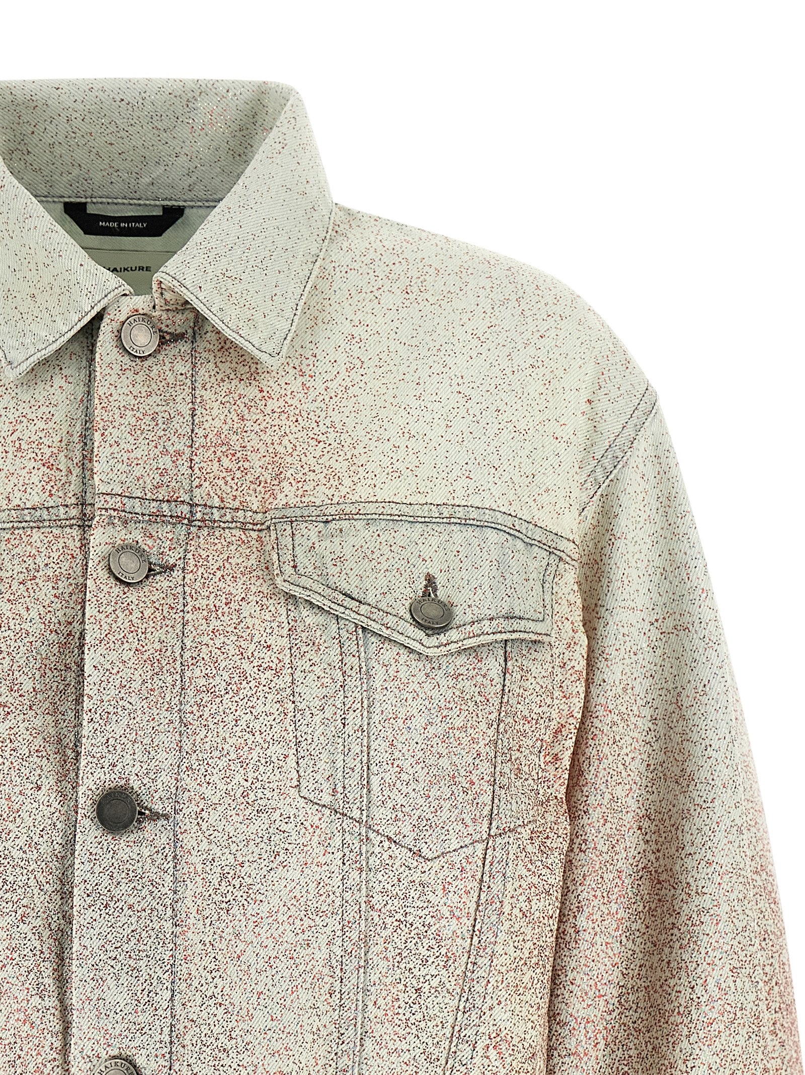 Haikure Gray Cotton Denim Jacket