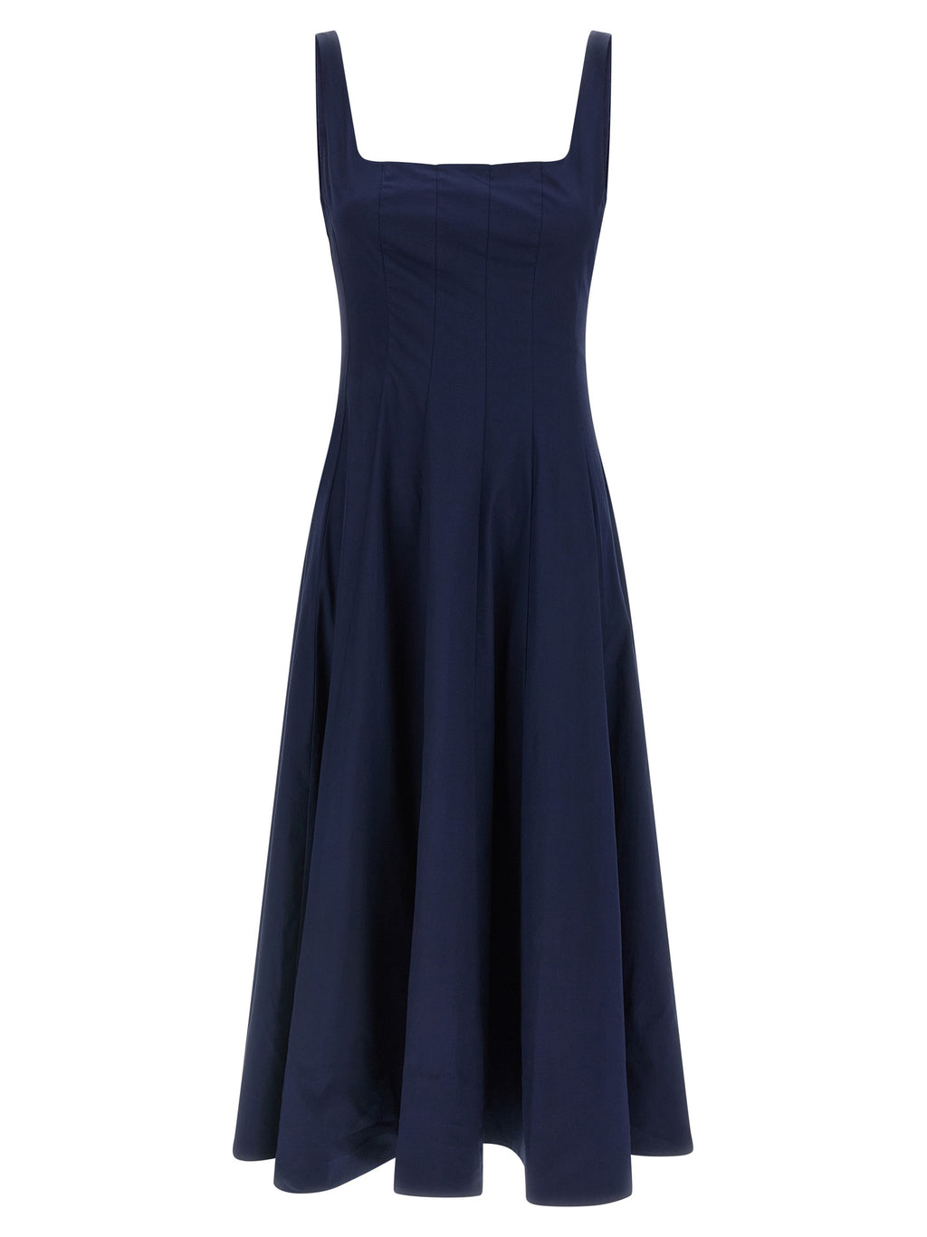 Staud Blue Cotton Midi Dress