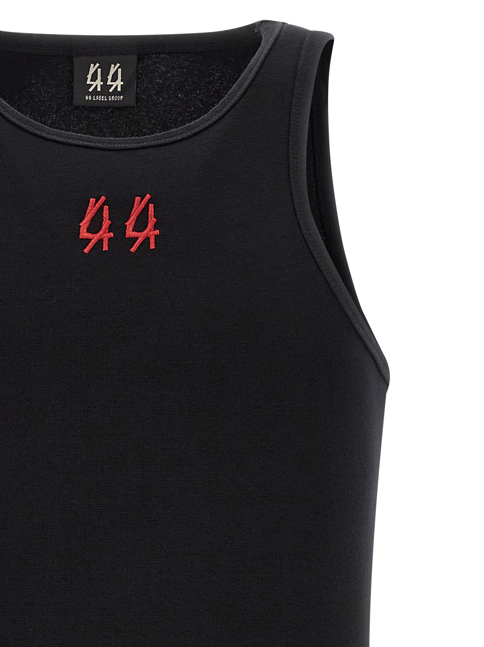 44 Label Group Black Cotton Tank Tops