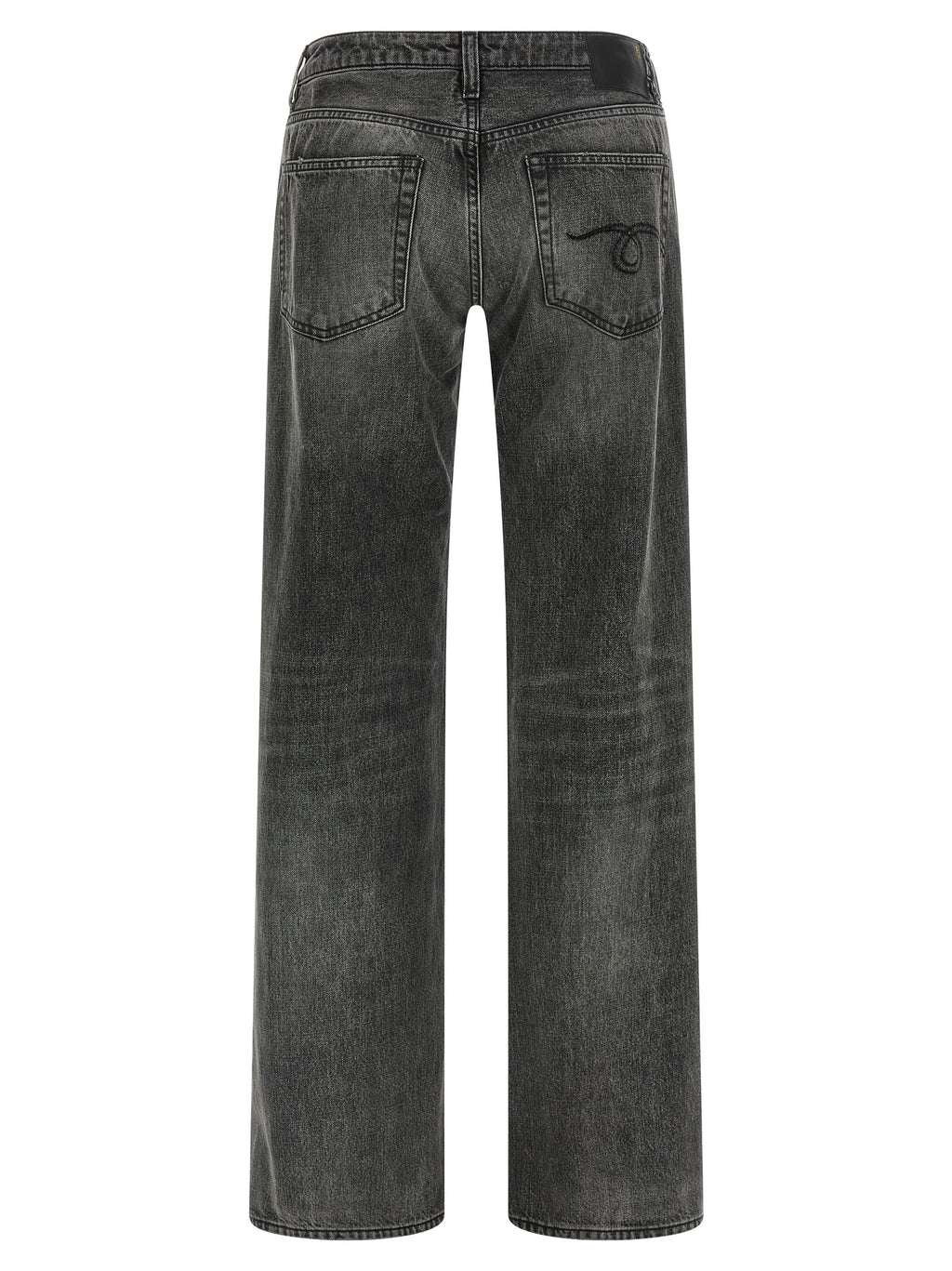 R13 Gray Cotton Straight-Leg Jeans
