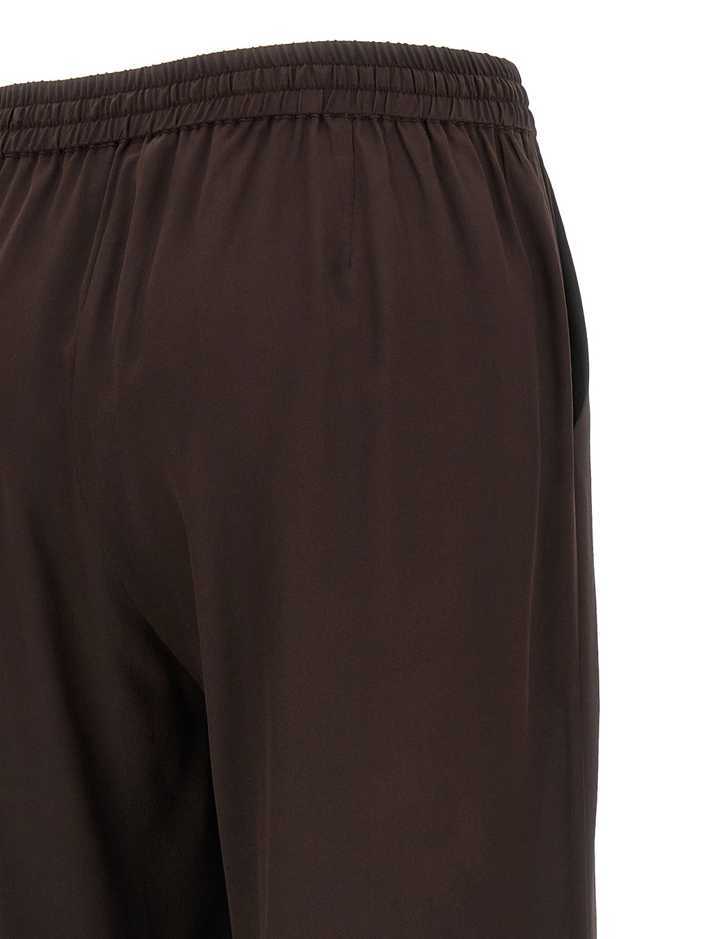 P.A.R.O.S.H. Brown Silk Casual Pants