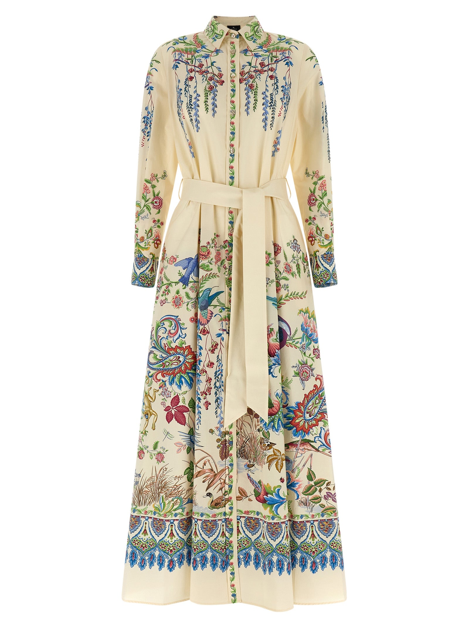 Etro Multicolor Cotton Long Dress