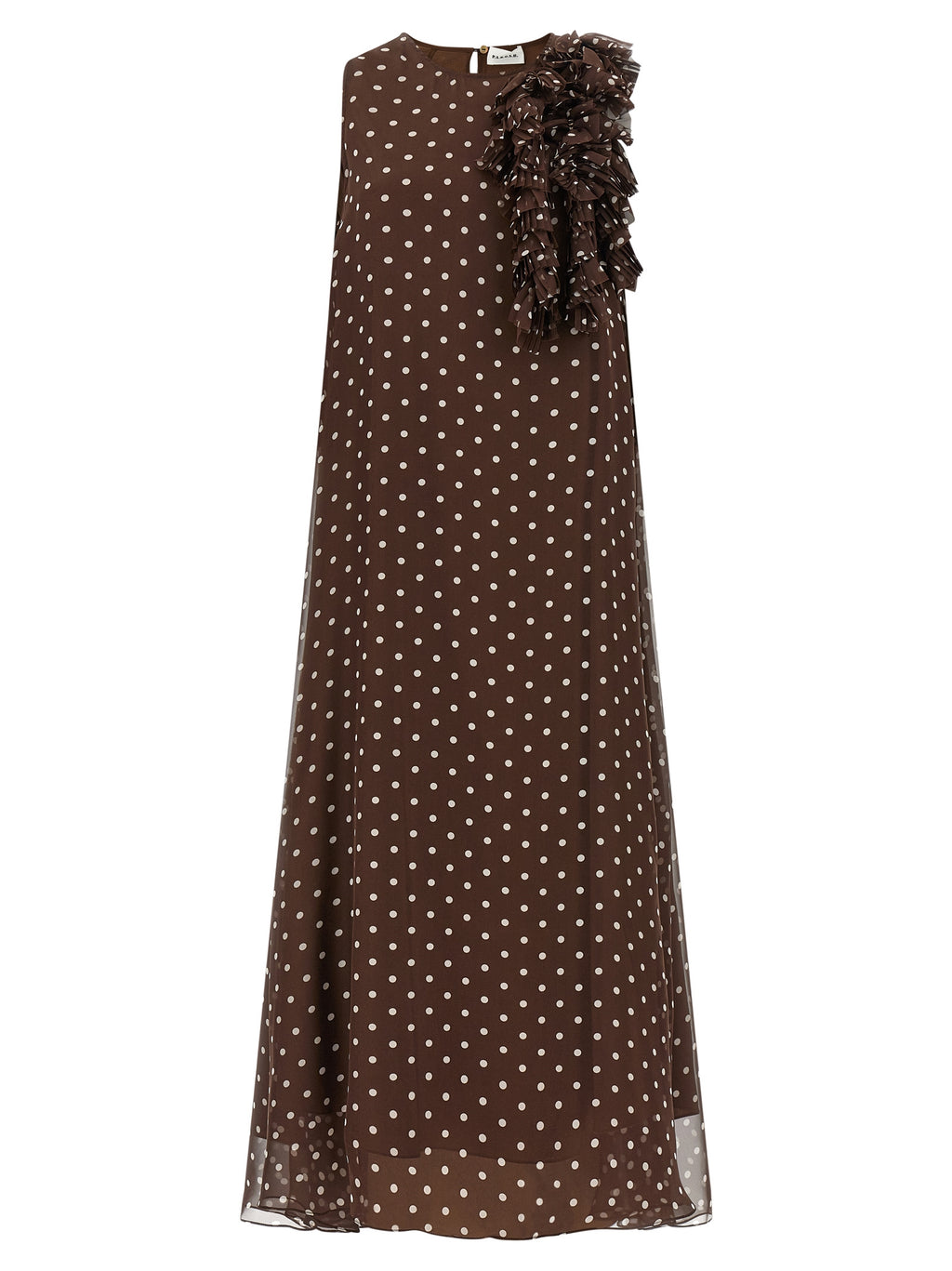 P.A.R.O.S.H. Brown Polyester Long Dress