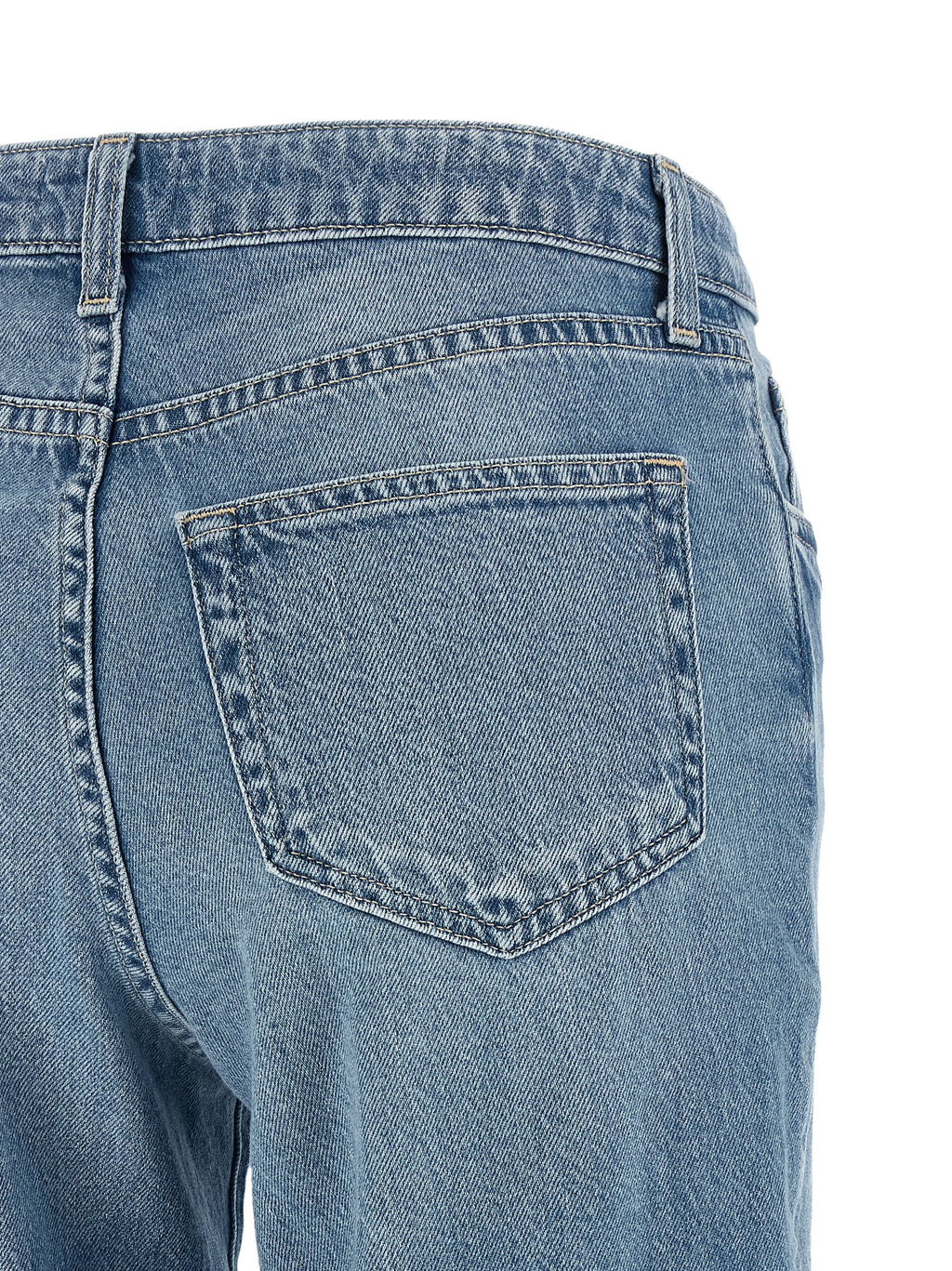 L'Agence Blue Cotton Flared Jeans