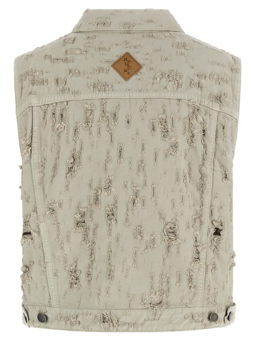 Haikure Gray Cotton Sleeveless Jacket