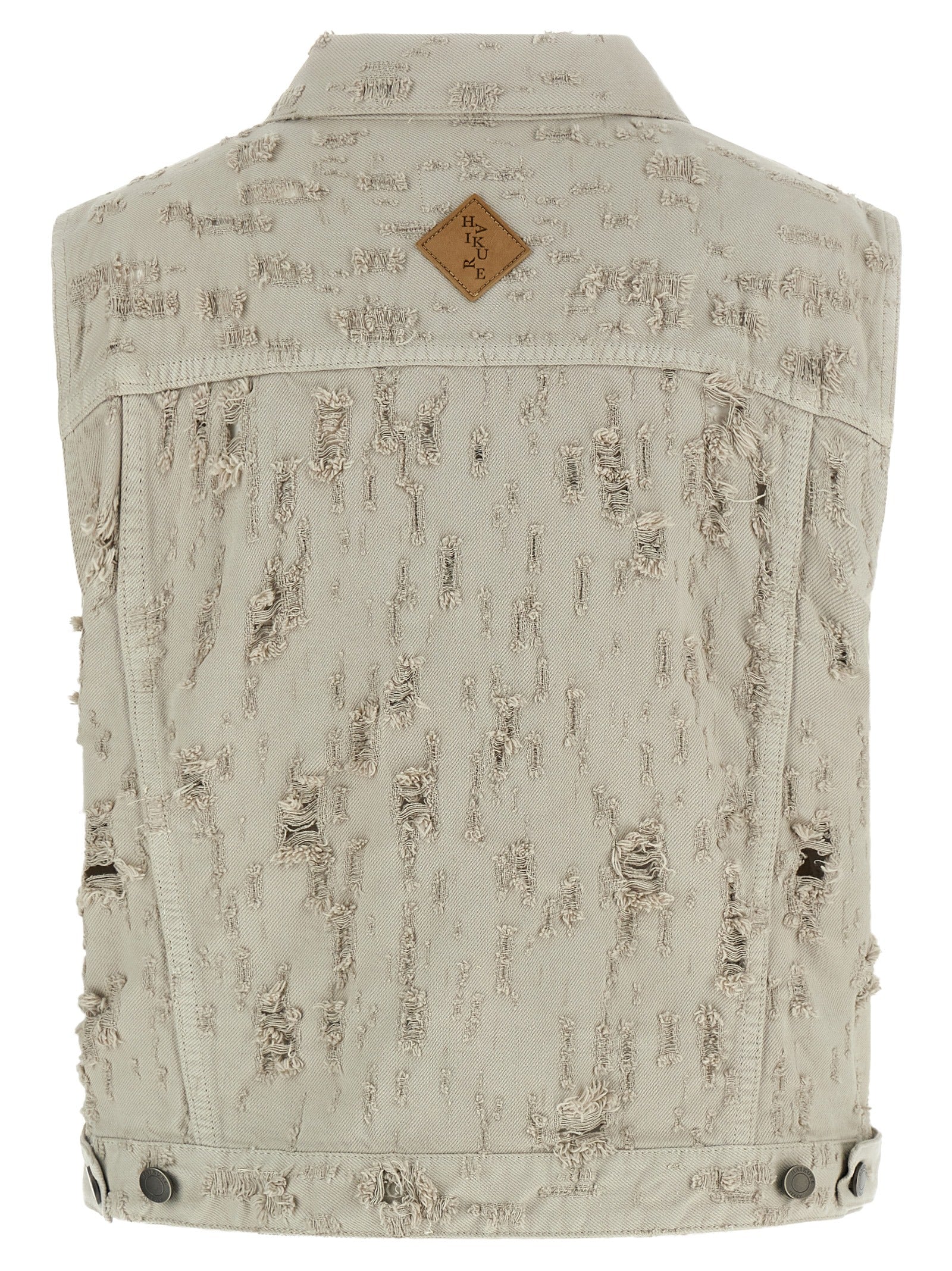 Haikure Gray Cotton Sleeveless Jacket