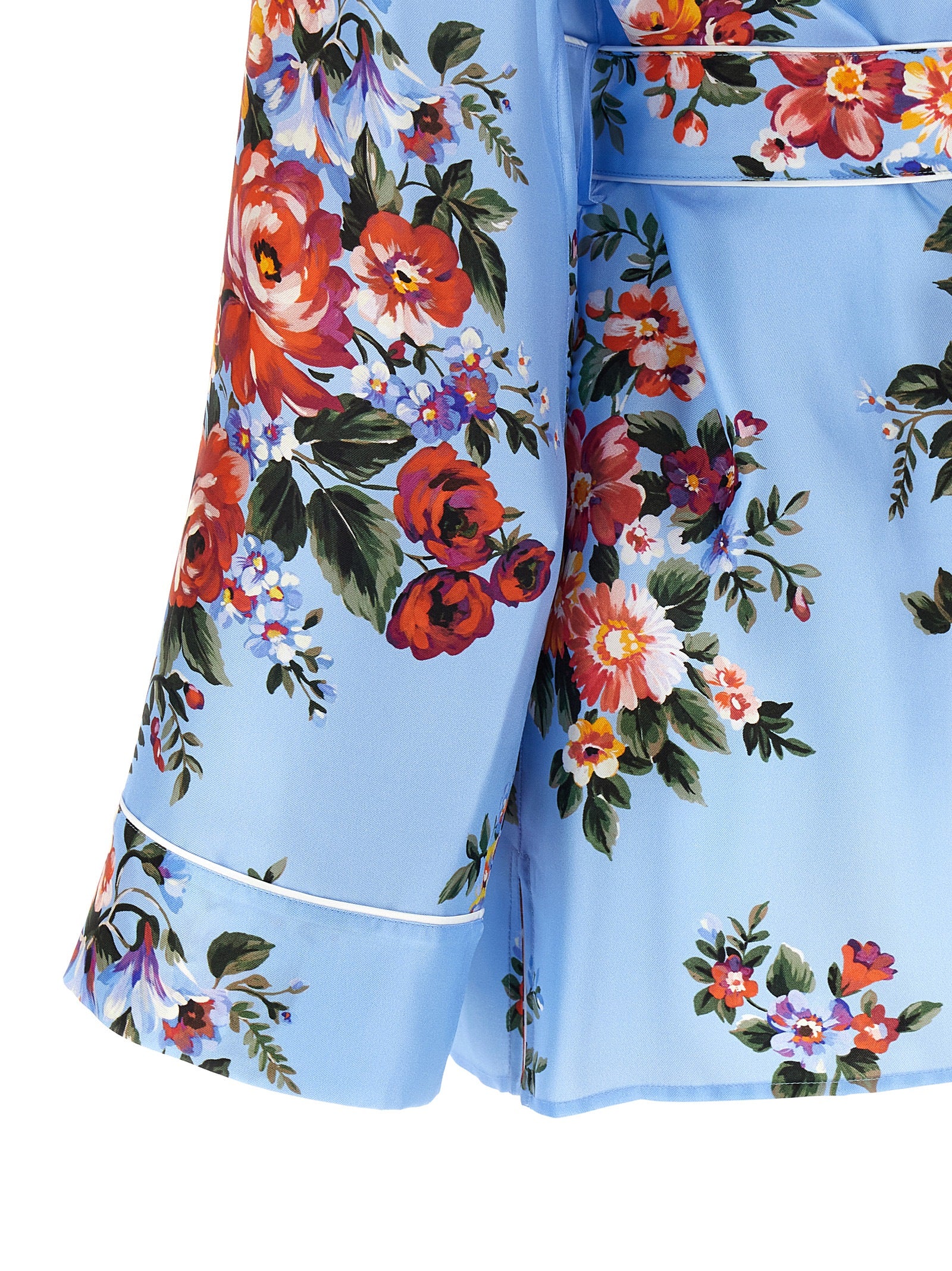 Dolce & Gabbana Blue Silk Blouse