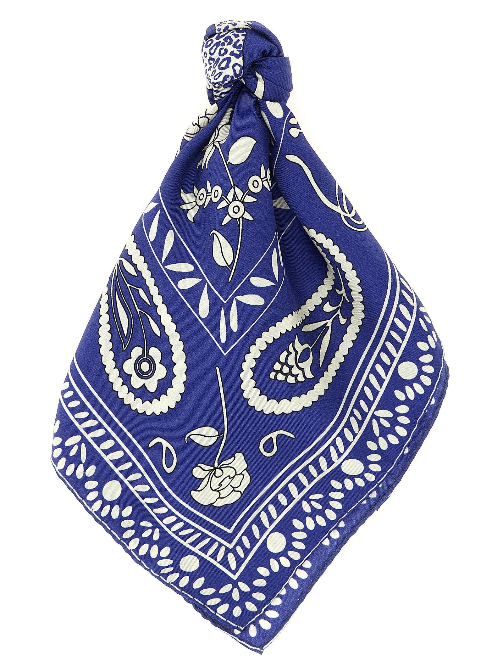 Alberto Biani Blue Silk Foulard