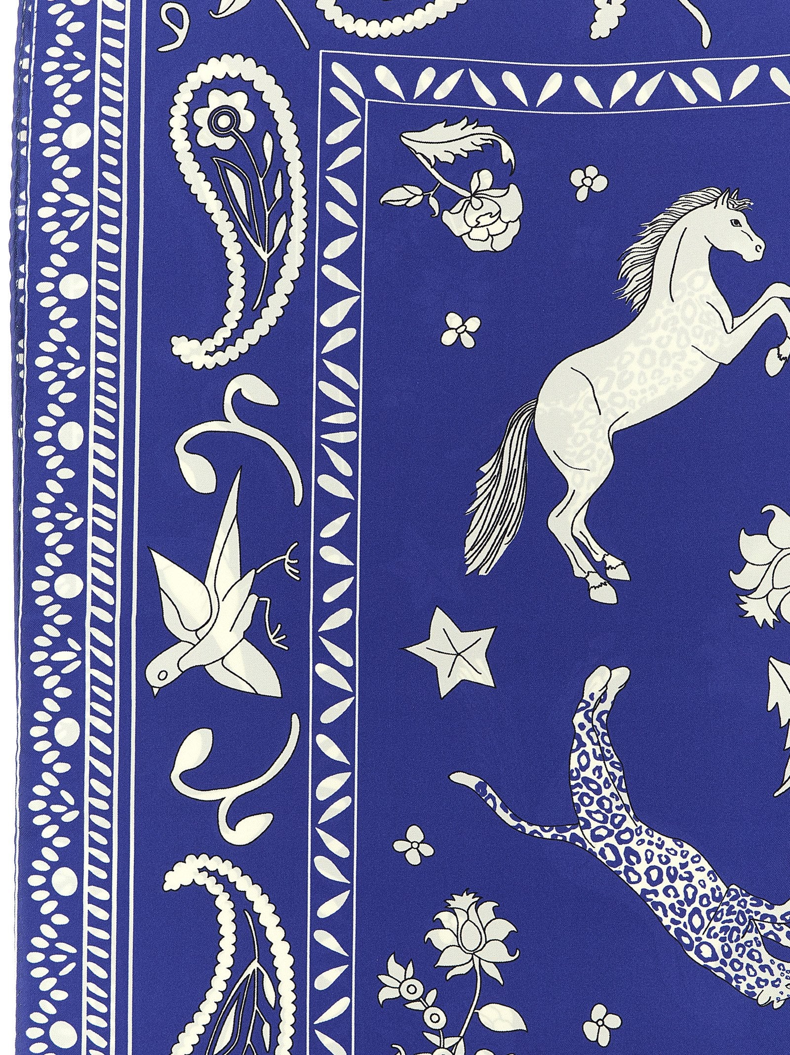 Alberto Biani Blue Silk Foulard