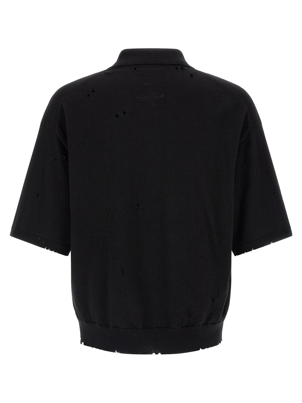 Maison Mihara Yasuhiro Black Cotton Polo Shirt