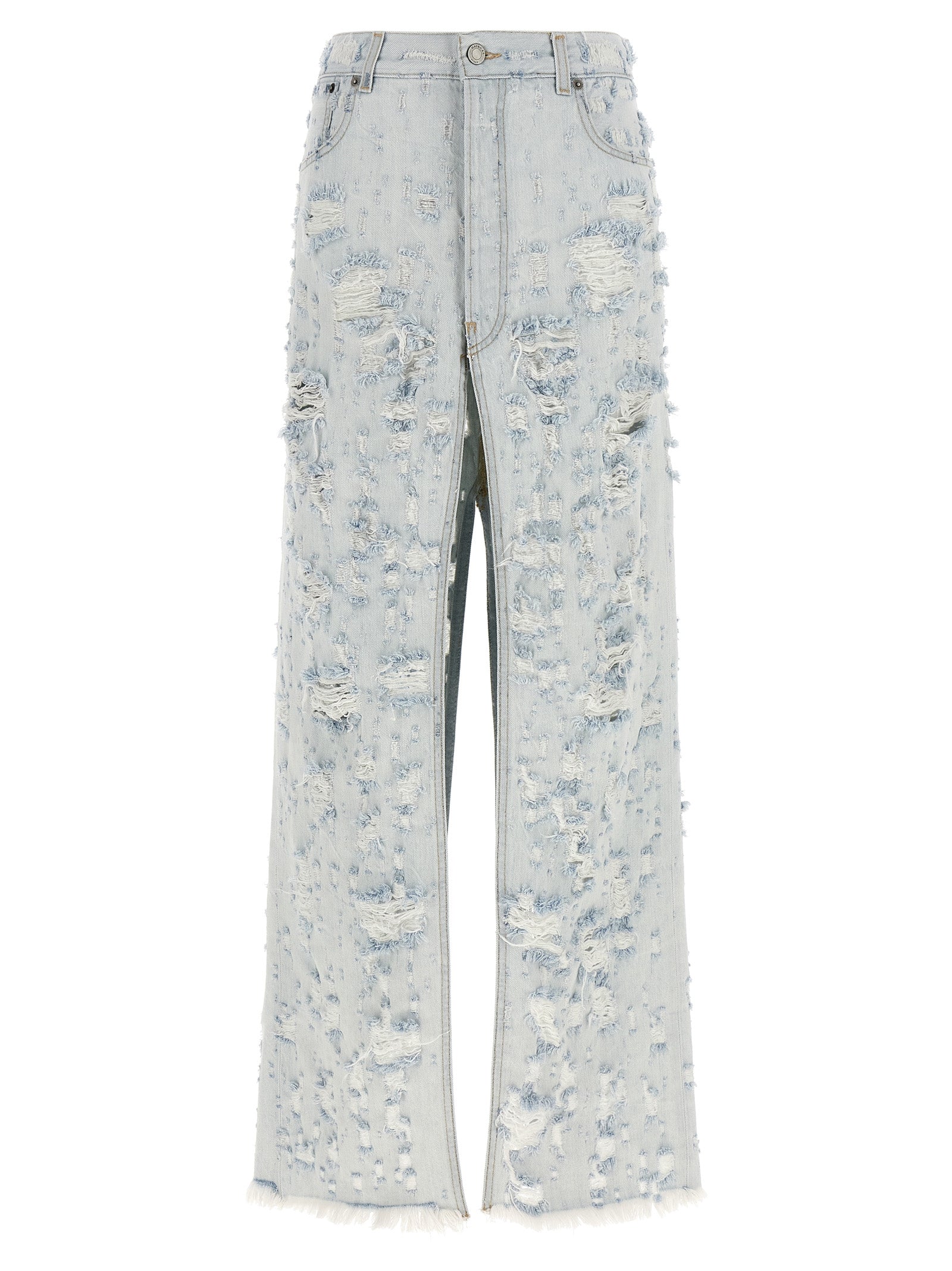 Haikure Blue Cotton Mini Skirt