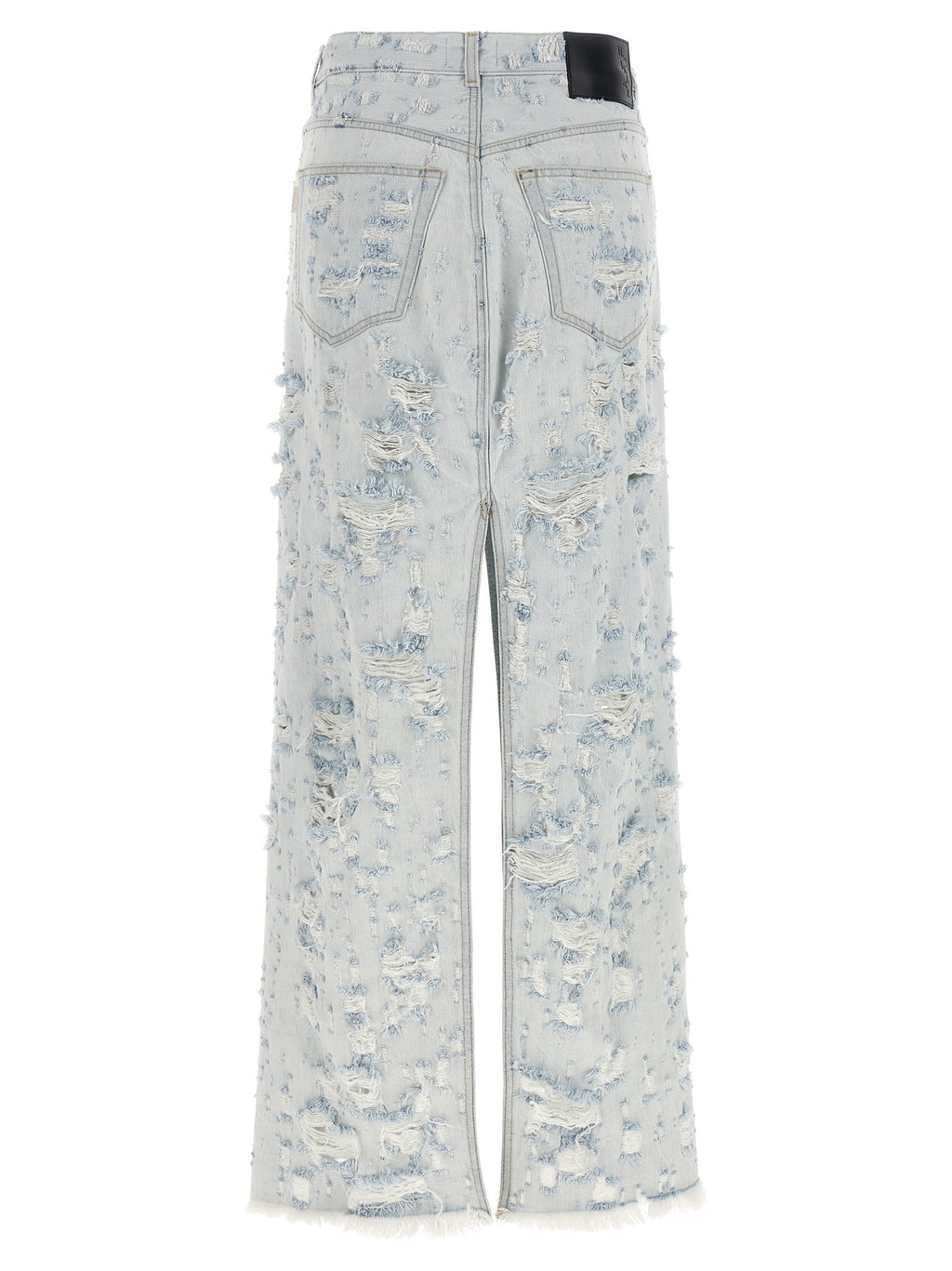 Haikure Blue Cotton Mini Skirt