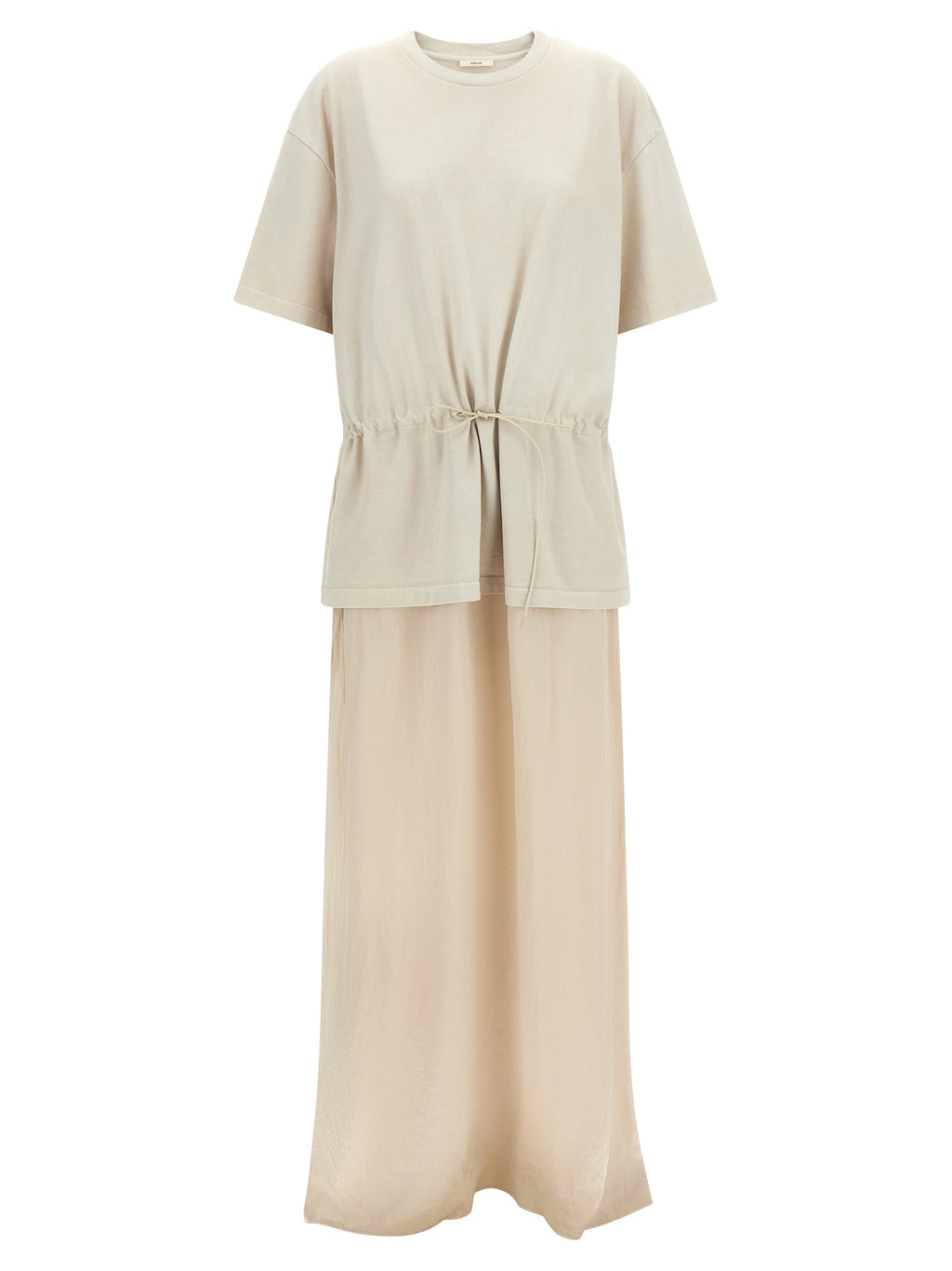 Haikure Beige Cotton Long Dress