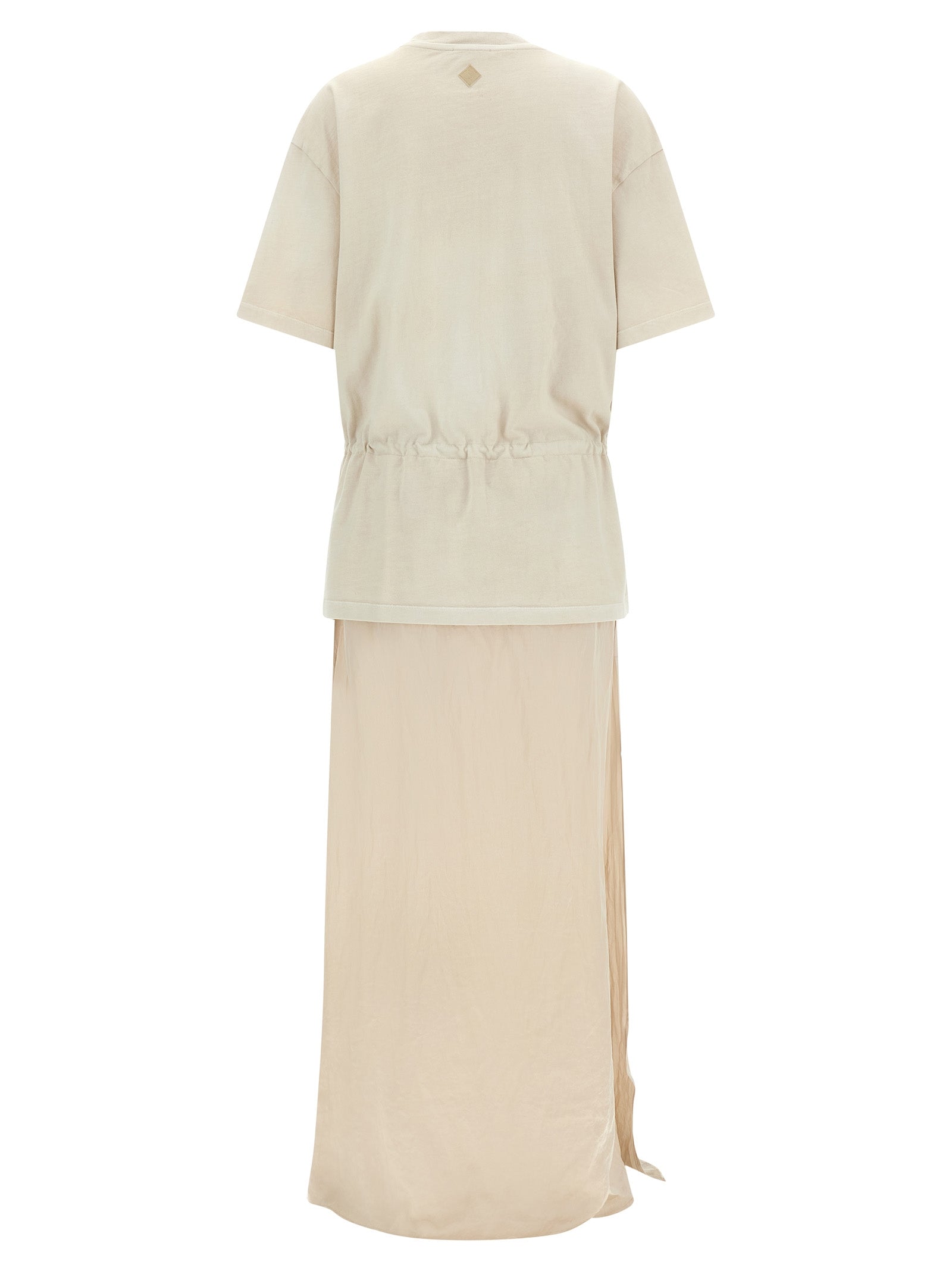 Haikure Beige Cotton Long Dress