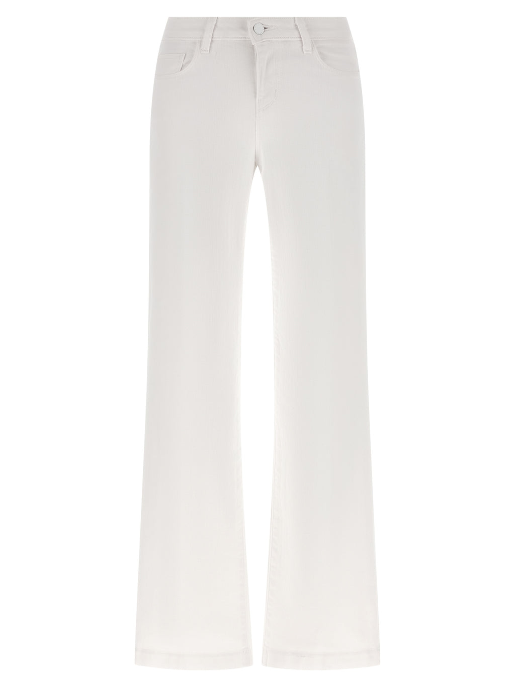 L'Agence White Cotton Straight-Leg Jeans