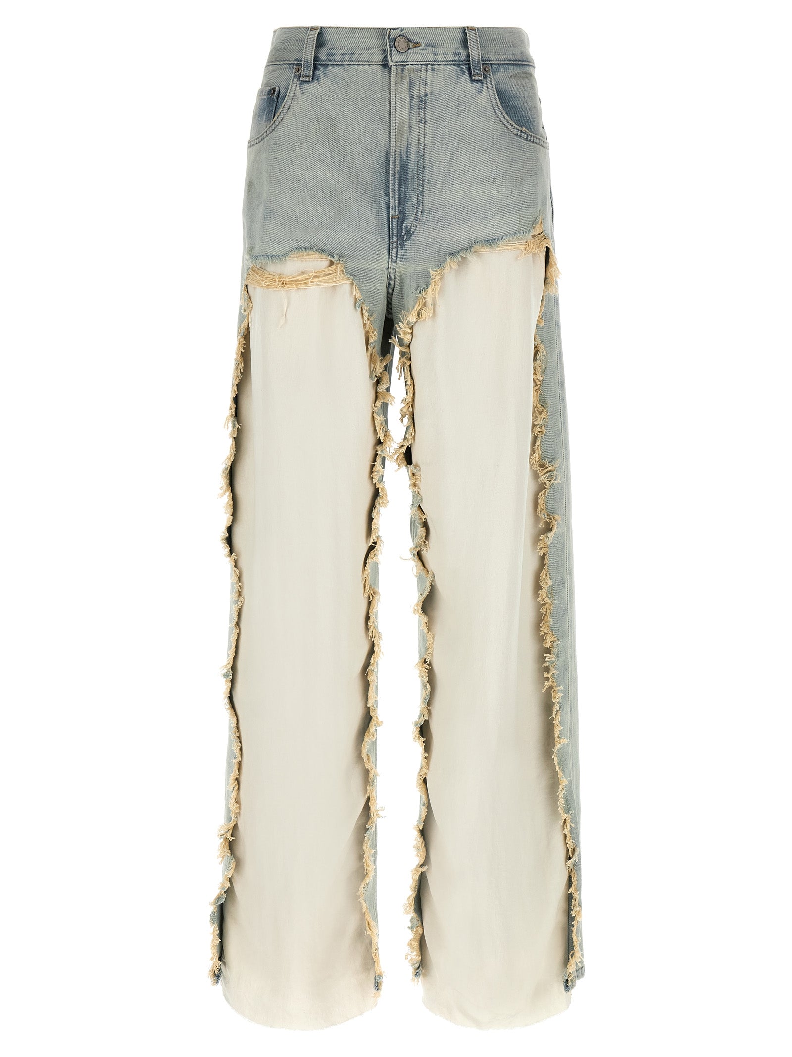 Haikure Blue Cotton Flared Jeans