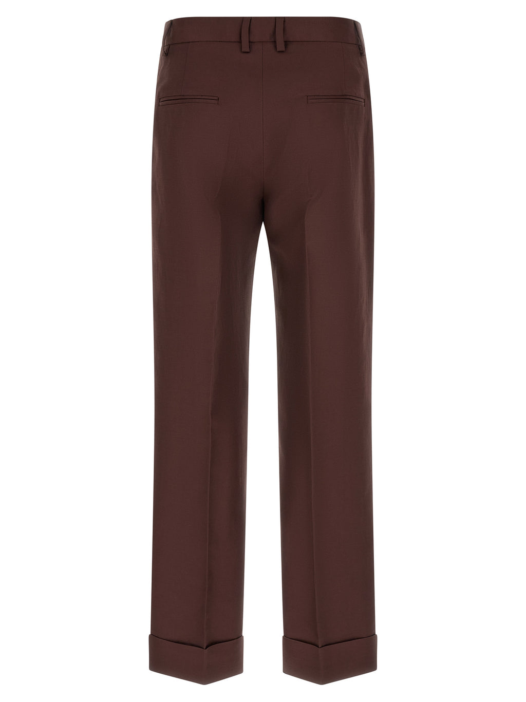 Alberto Biani Brown Viscose Casual Pants