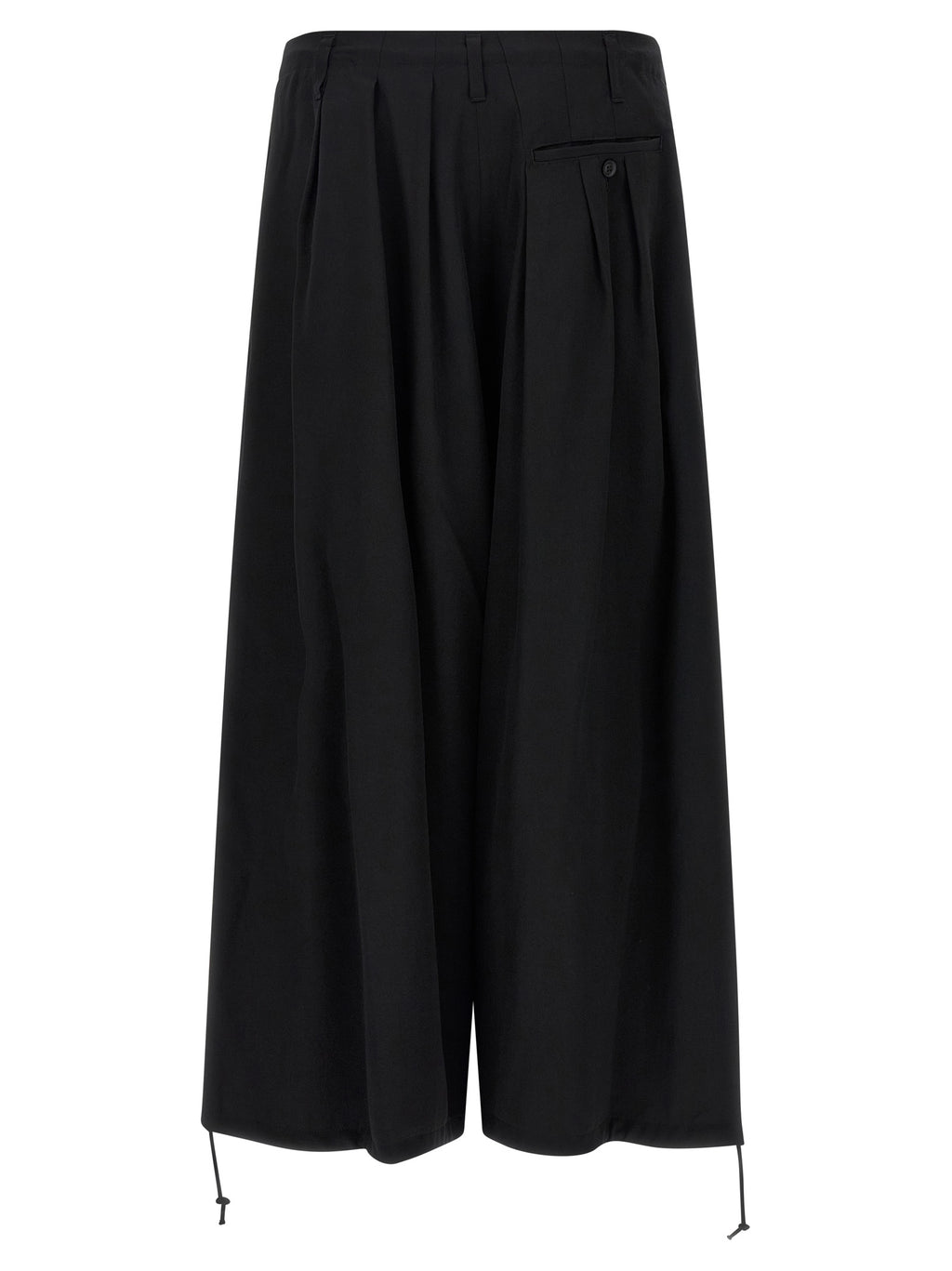 Yohji Yamamoto Black Triacetate Casual Pants