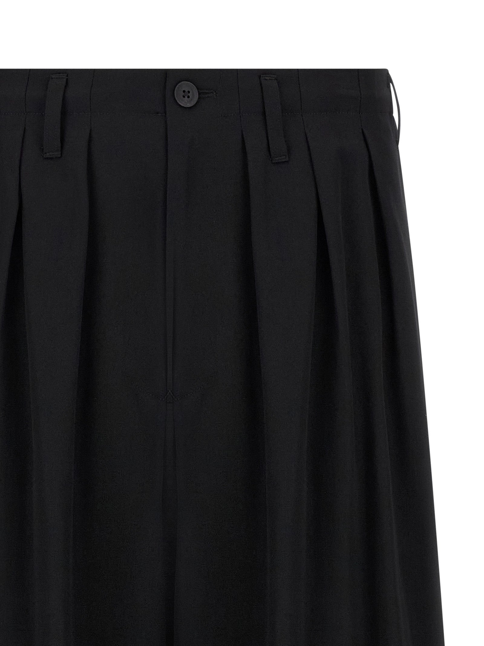 Yohji Yamamoto Black Triacetate Casual Pants
