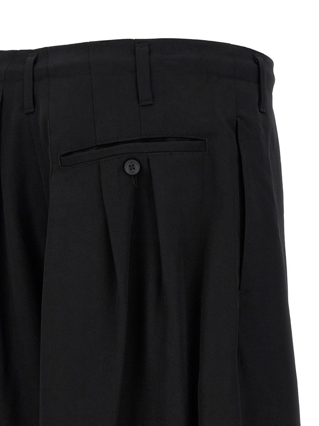 Yohji Yamamoto Black Triacetate Casual Pants