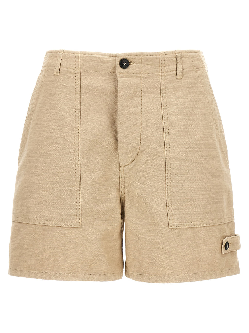 Fortela Beige Cotton Bermuda Shorts
