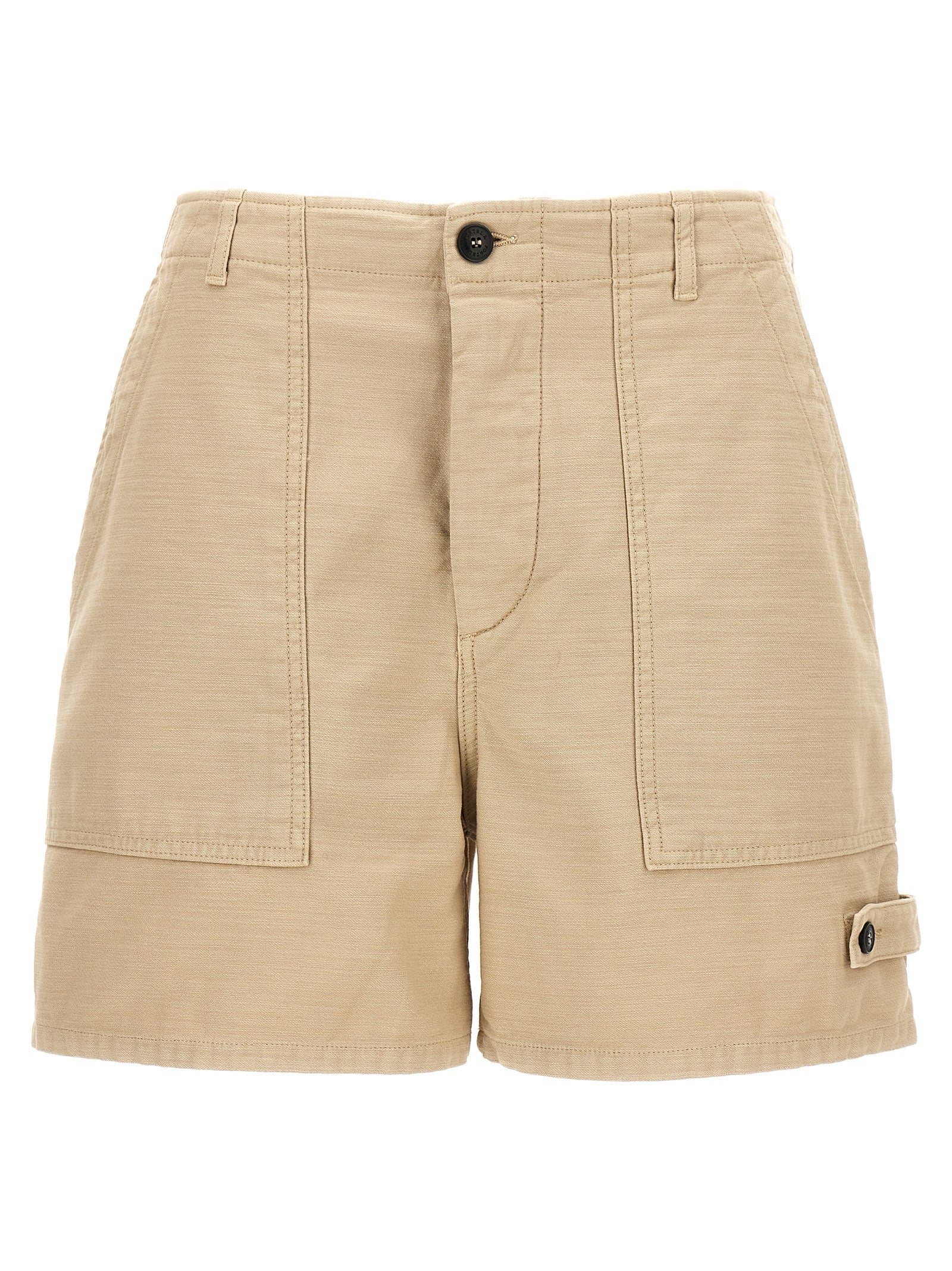 Fortela Beige Cotton Bermuda Shorts