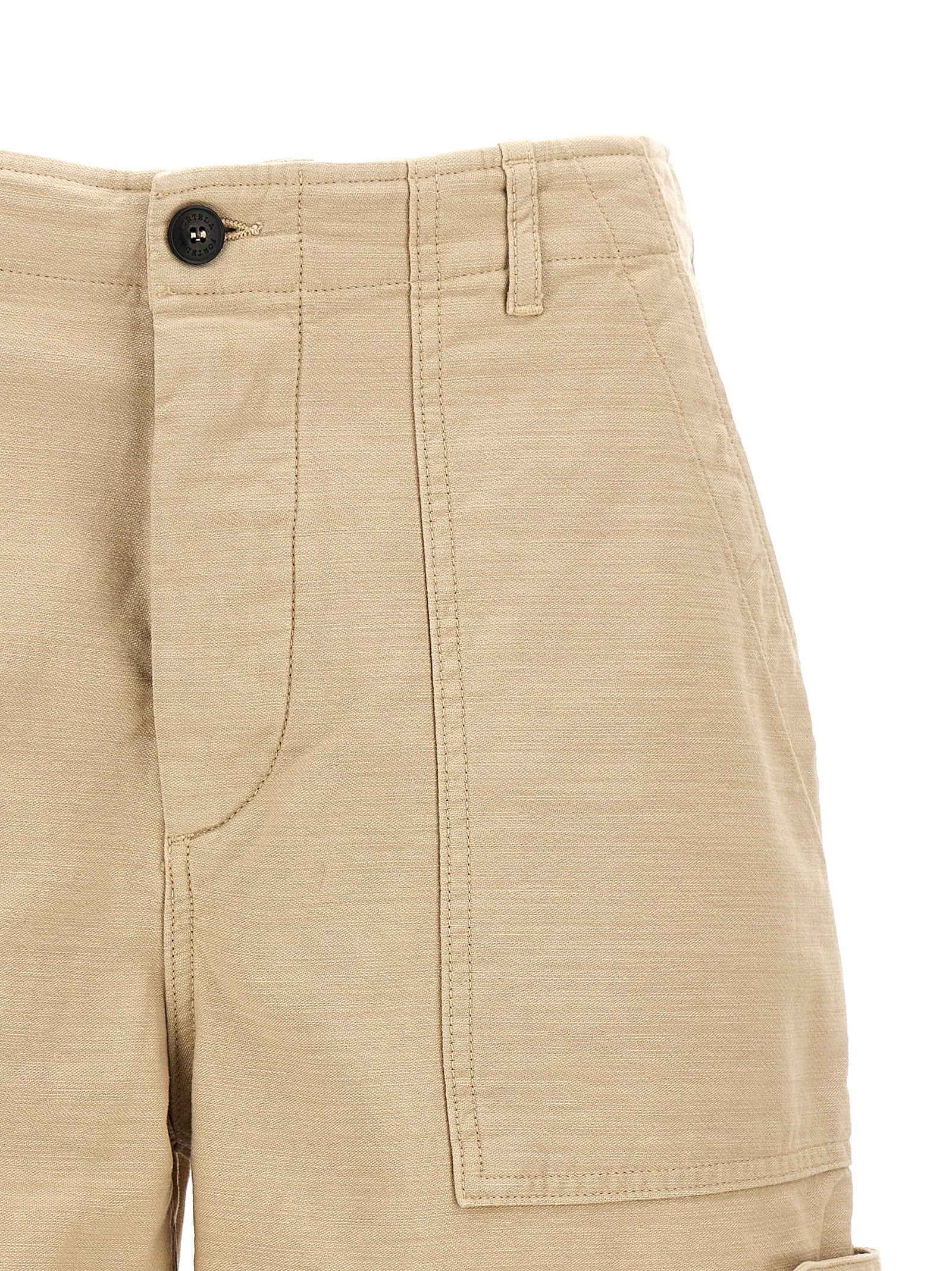 Fortela Beige Cotton Bermuda Shorts