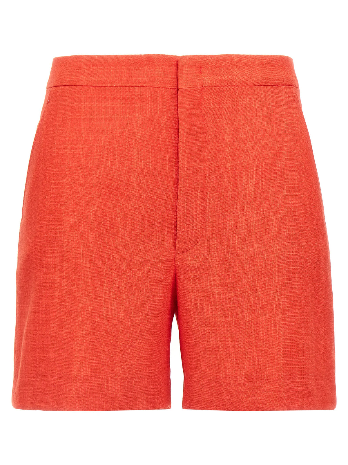 Tagliatore Red Viscose Bermuda Shorts