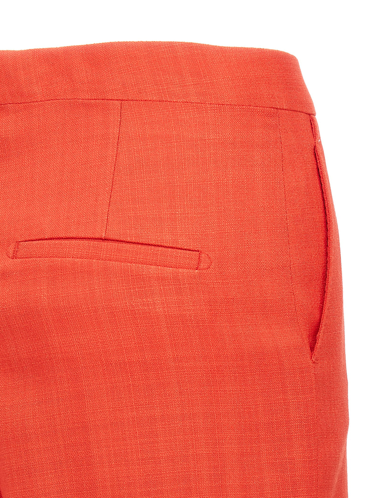 Tagliatore Red Viscose Bermuda Shorts