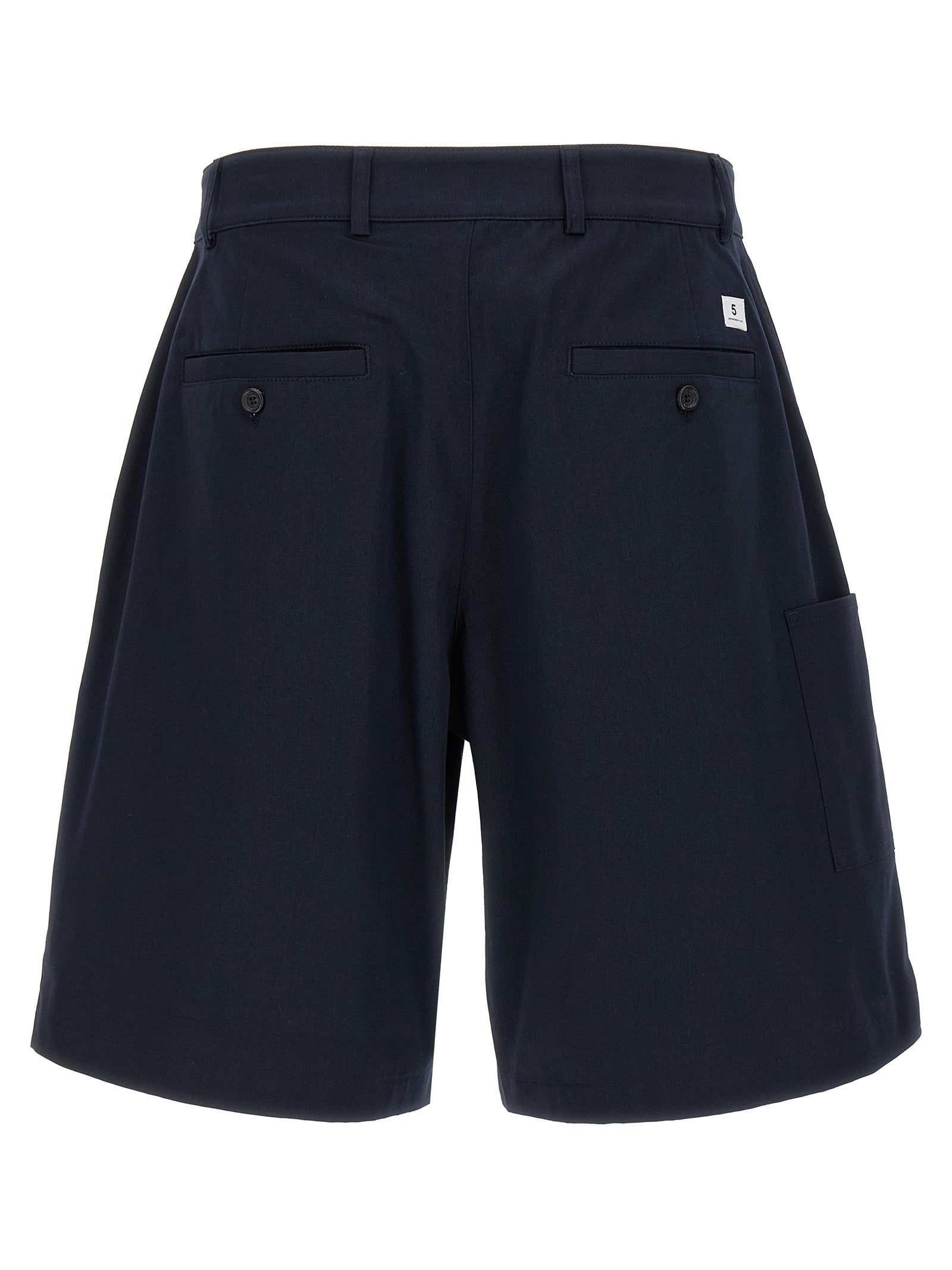 Department 5 Blue Cotton Bermuda Shorts