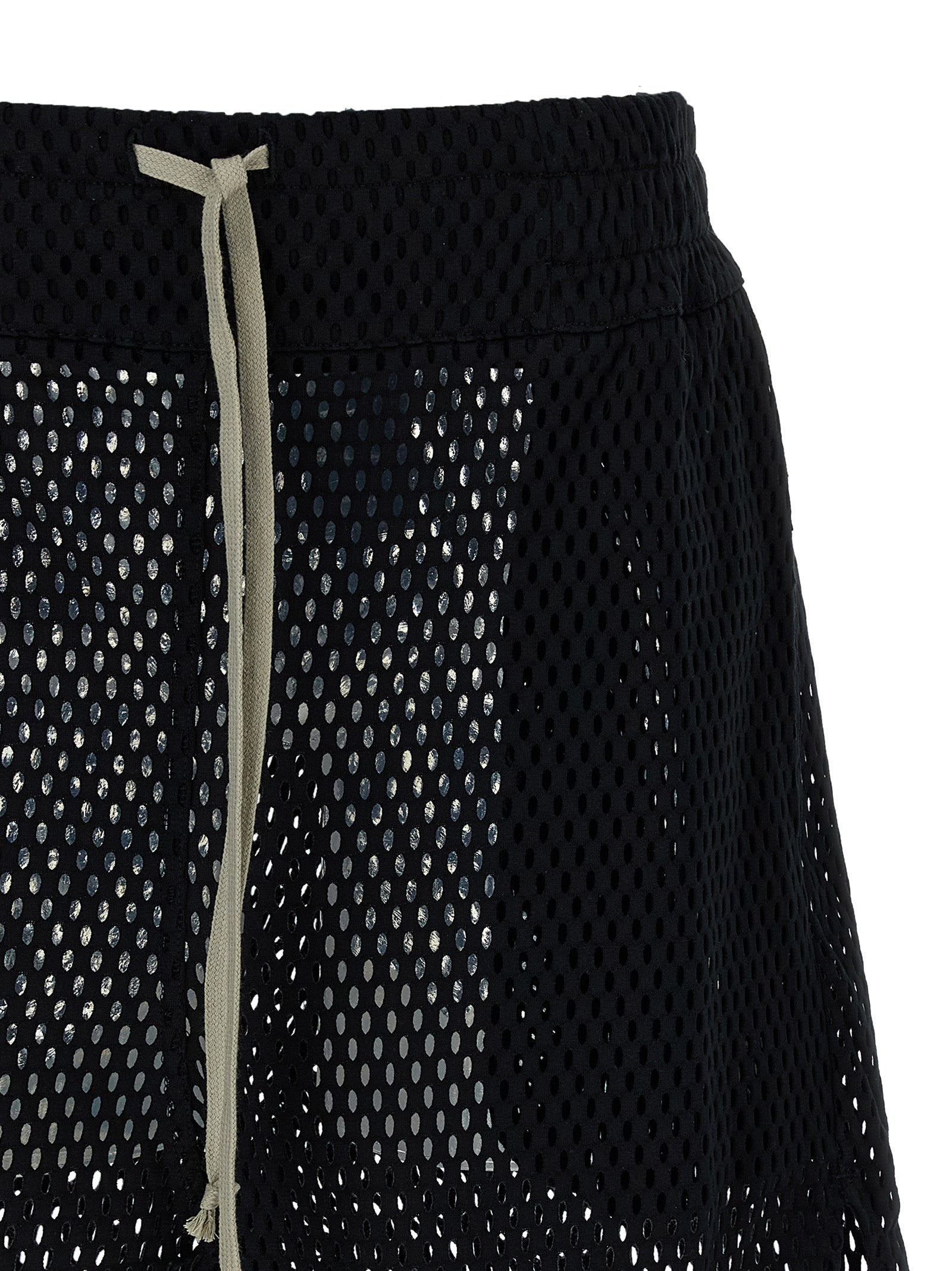 Rick Owens Black Cotton Bermuda Shorts