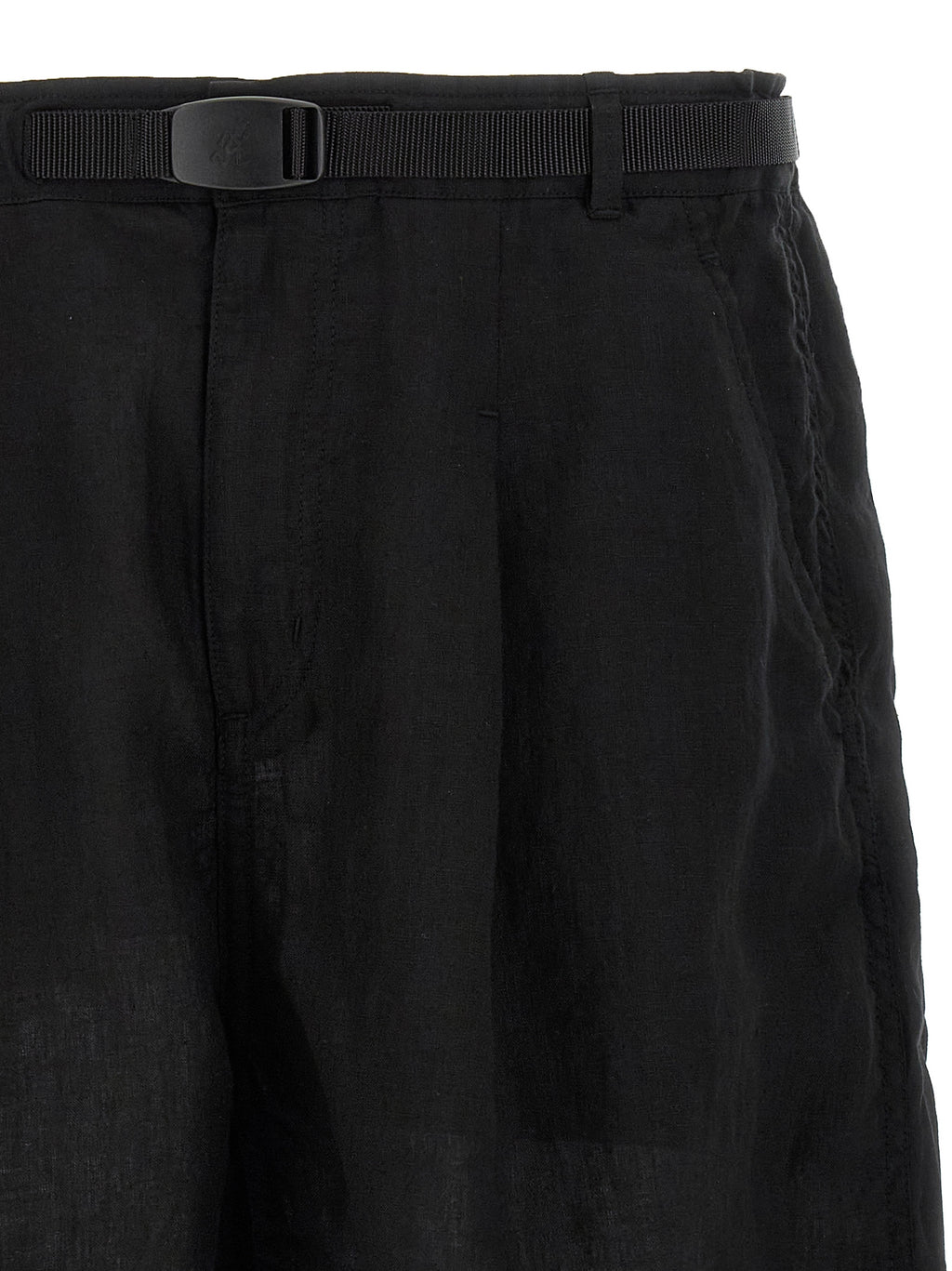 Undercover Black Linen Bermuda Shorts