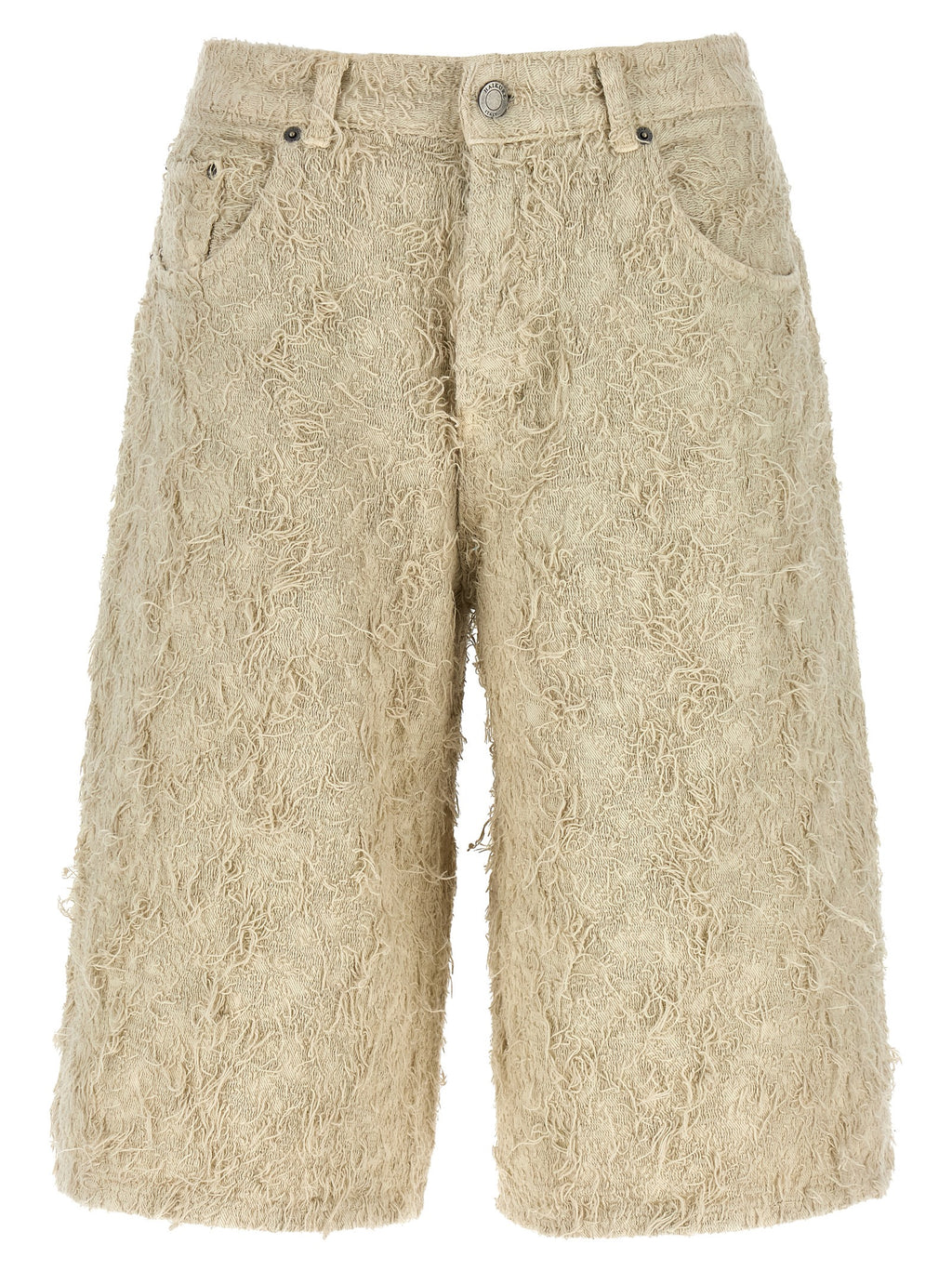 Haikure Beige Cotton Bermuda Shorts