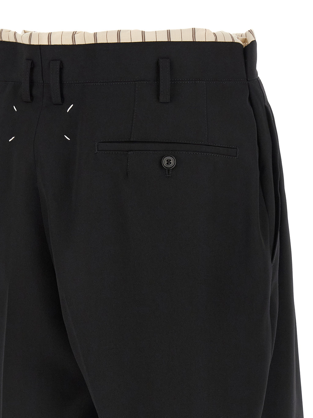 Maison Margiela Black Wool Bermuda Shorts