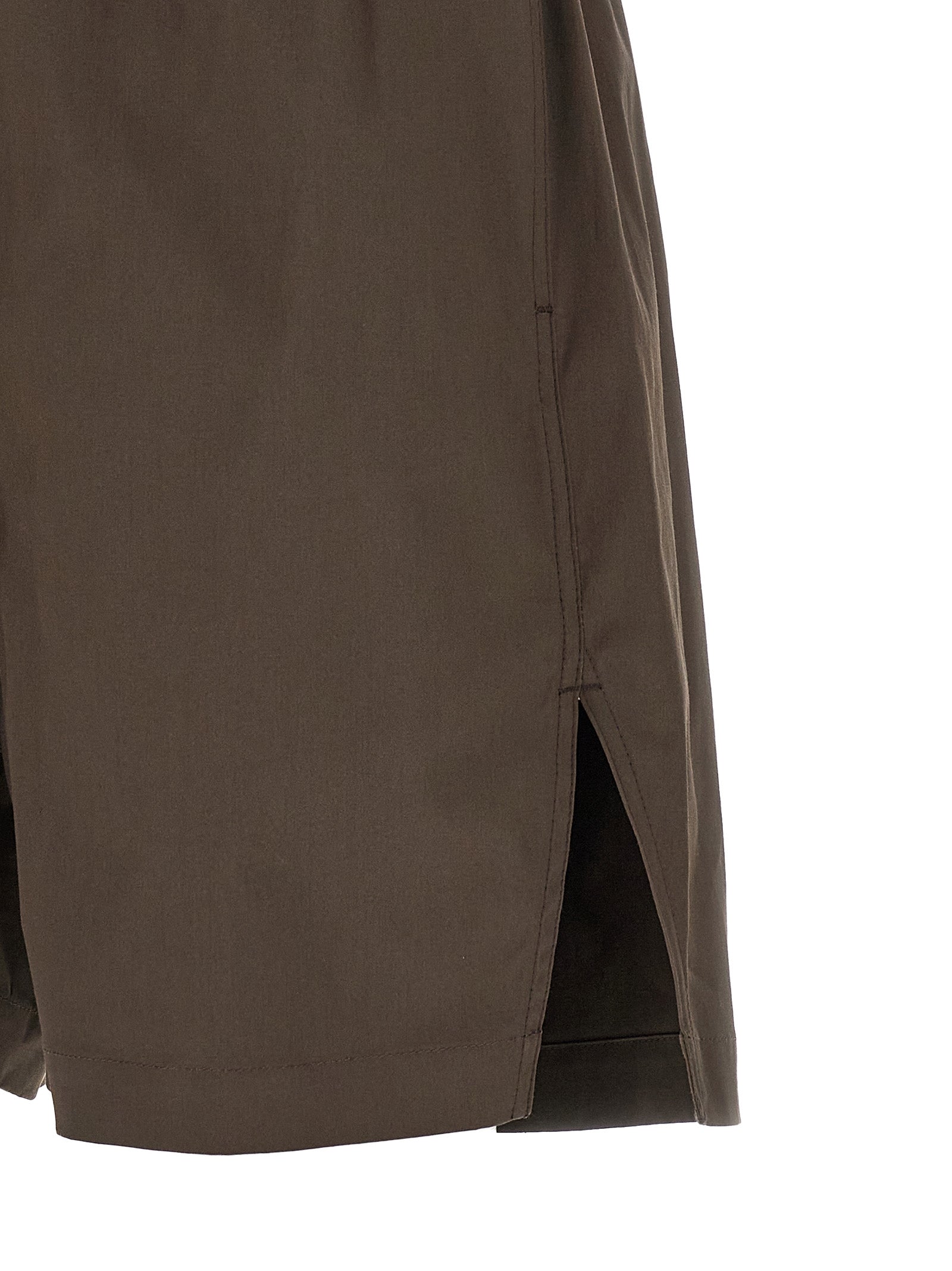 Rick Owens Brown Cotton Bermuda Shorts