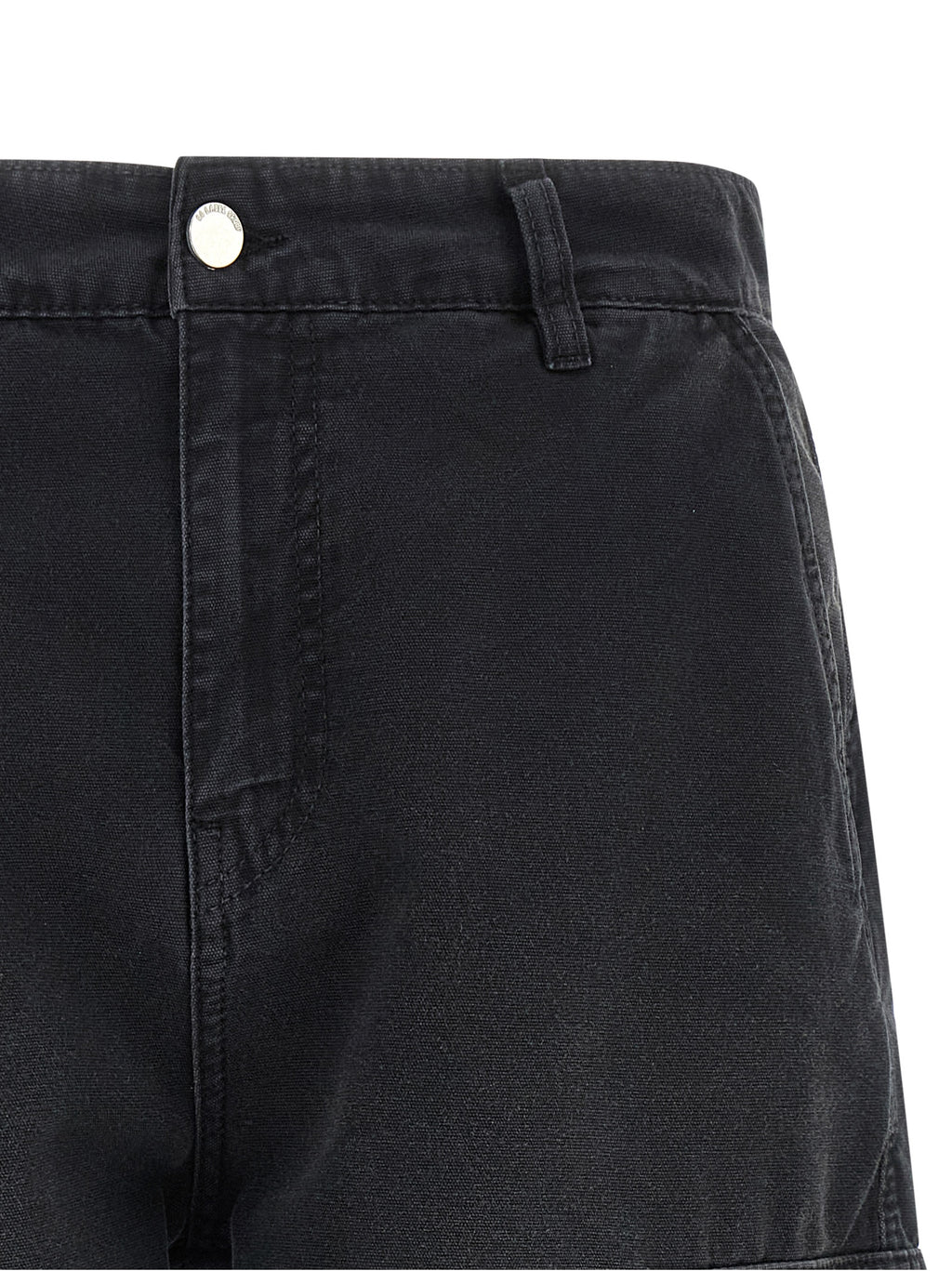 44 Label Group Black Cotton Bermuda Shorts