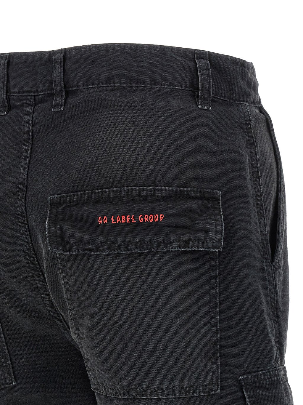 44 Label Group Black Cotton Bermuda Shorts