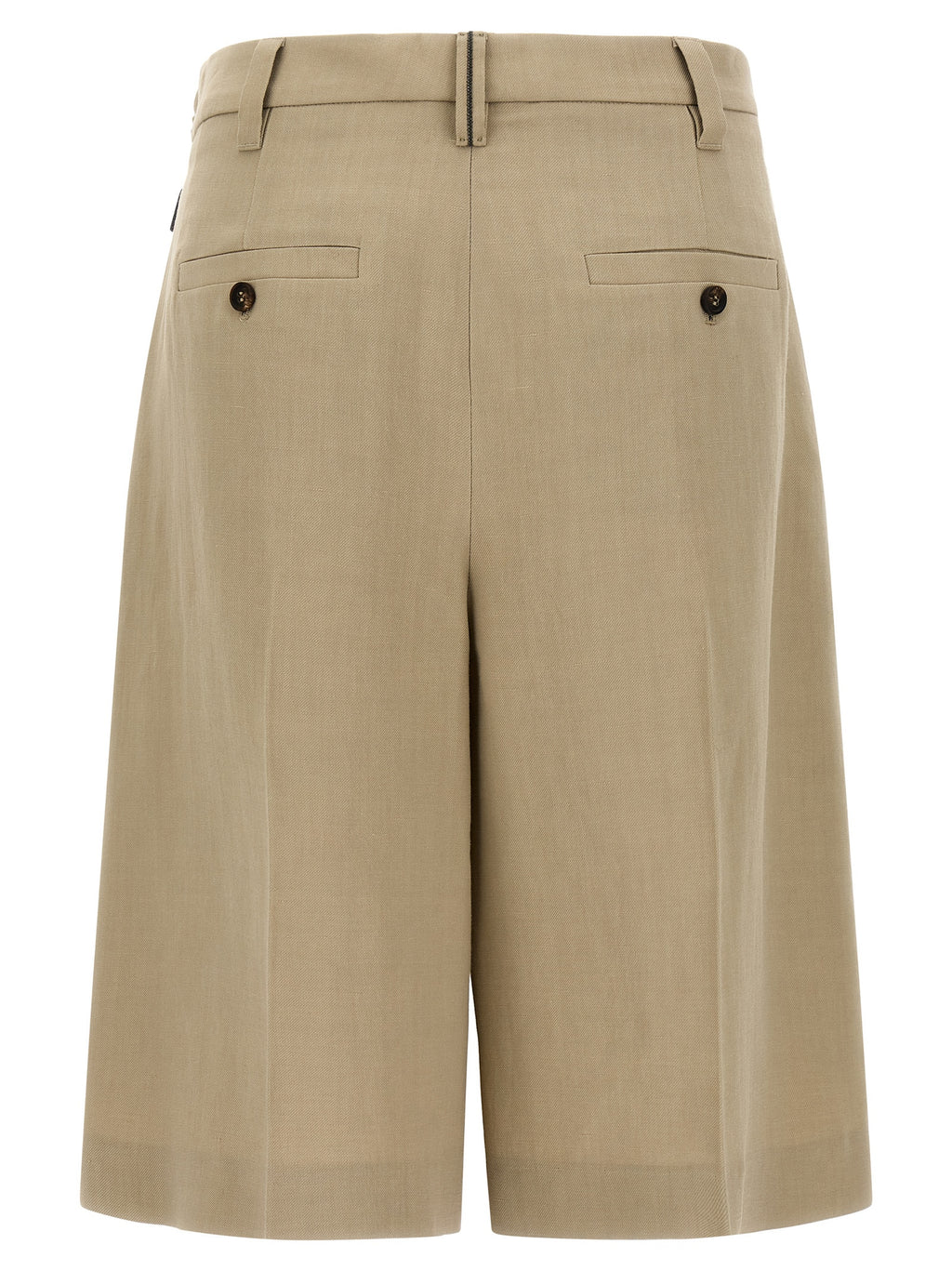 Brunello Cucinelli Beige Viscose Bermuda Shorts
