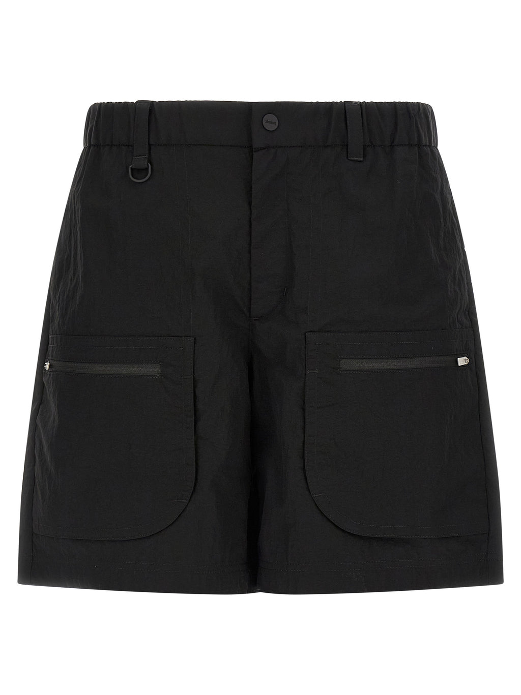 LAMINAR Black Polyamide Bermuda Shorts