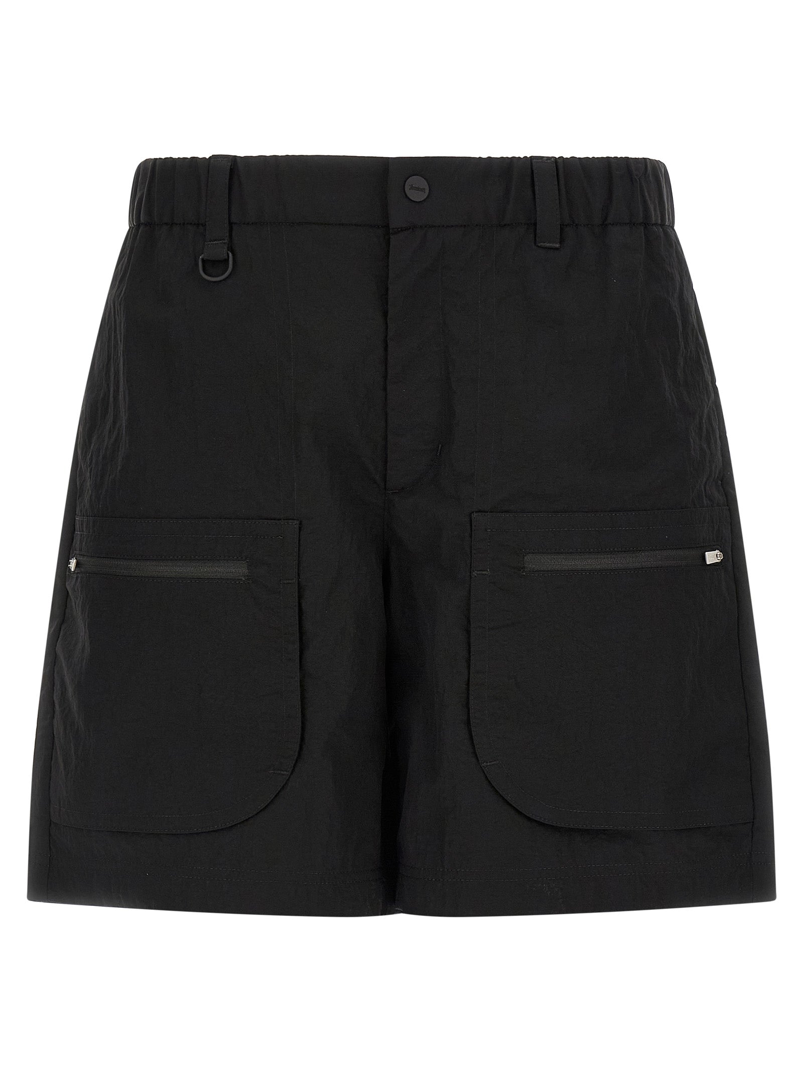 LAMINAR Black Polyamide Bermuda Shorts